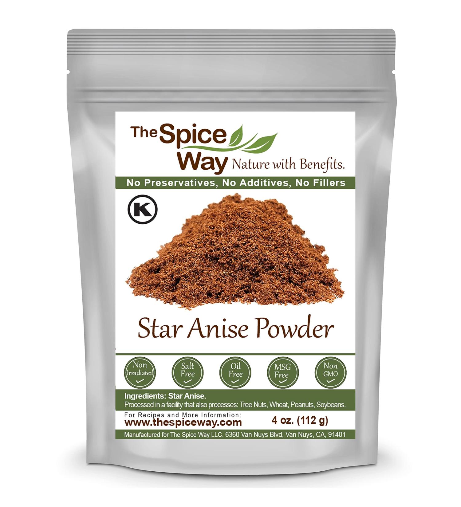 The Spice Way Star Anise Ground - 4 oz | Ideal for Baking and Tea - Buy Online on GoSupps.com