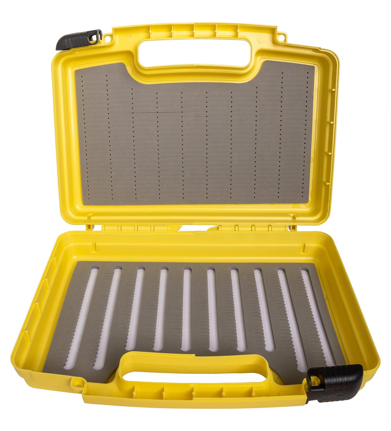 Kingfisher Large Yellow Fly Fishing Boat Box - Foam A & D | Best Fly Fishing Gear - Buy Online on GoSupps.com
