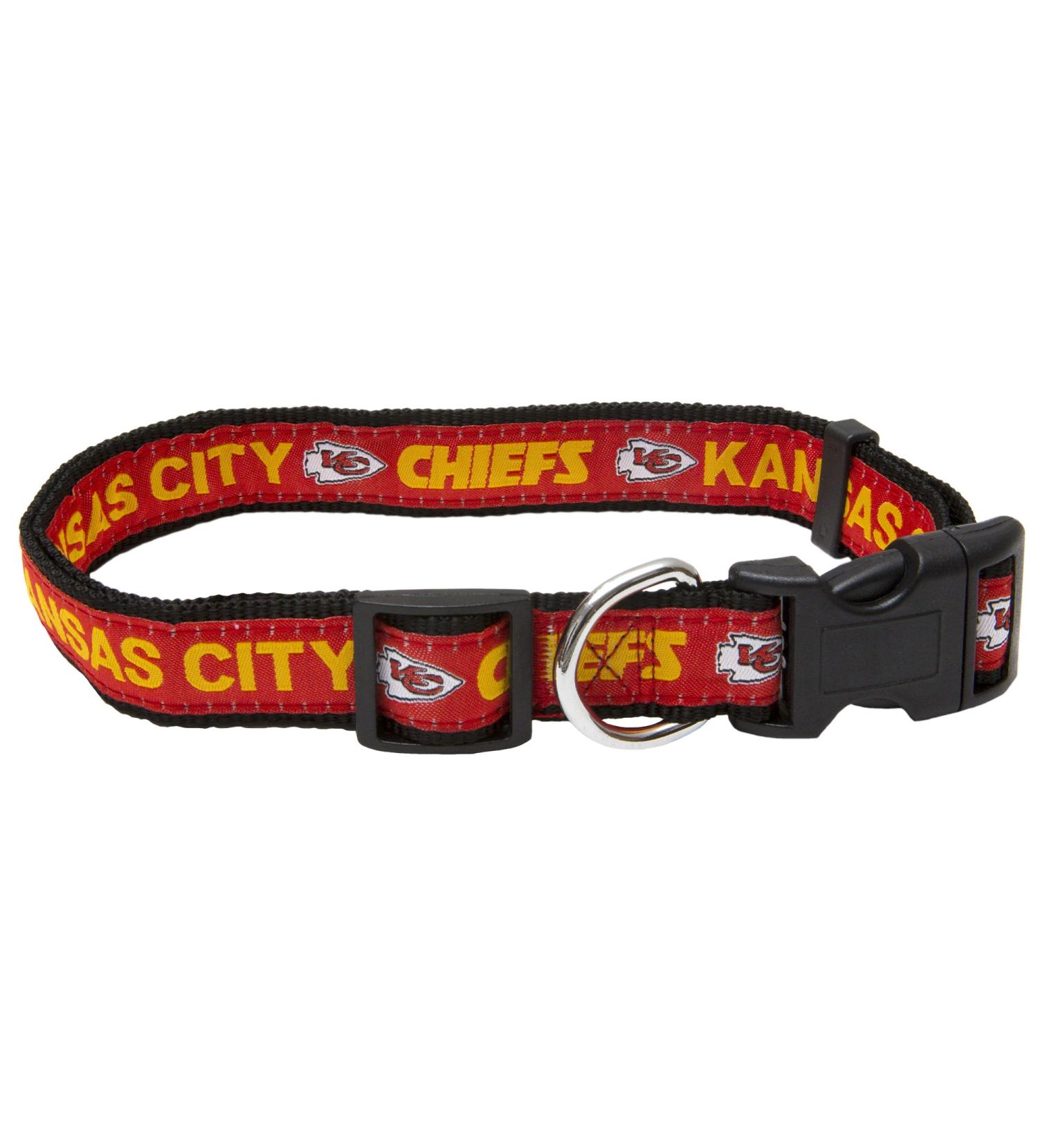 Pets First NFL Dog Collar - Kansas City Chiefs Large | Stylish & Durable Pet Gear - Buy Online on GoSupps.com