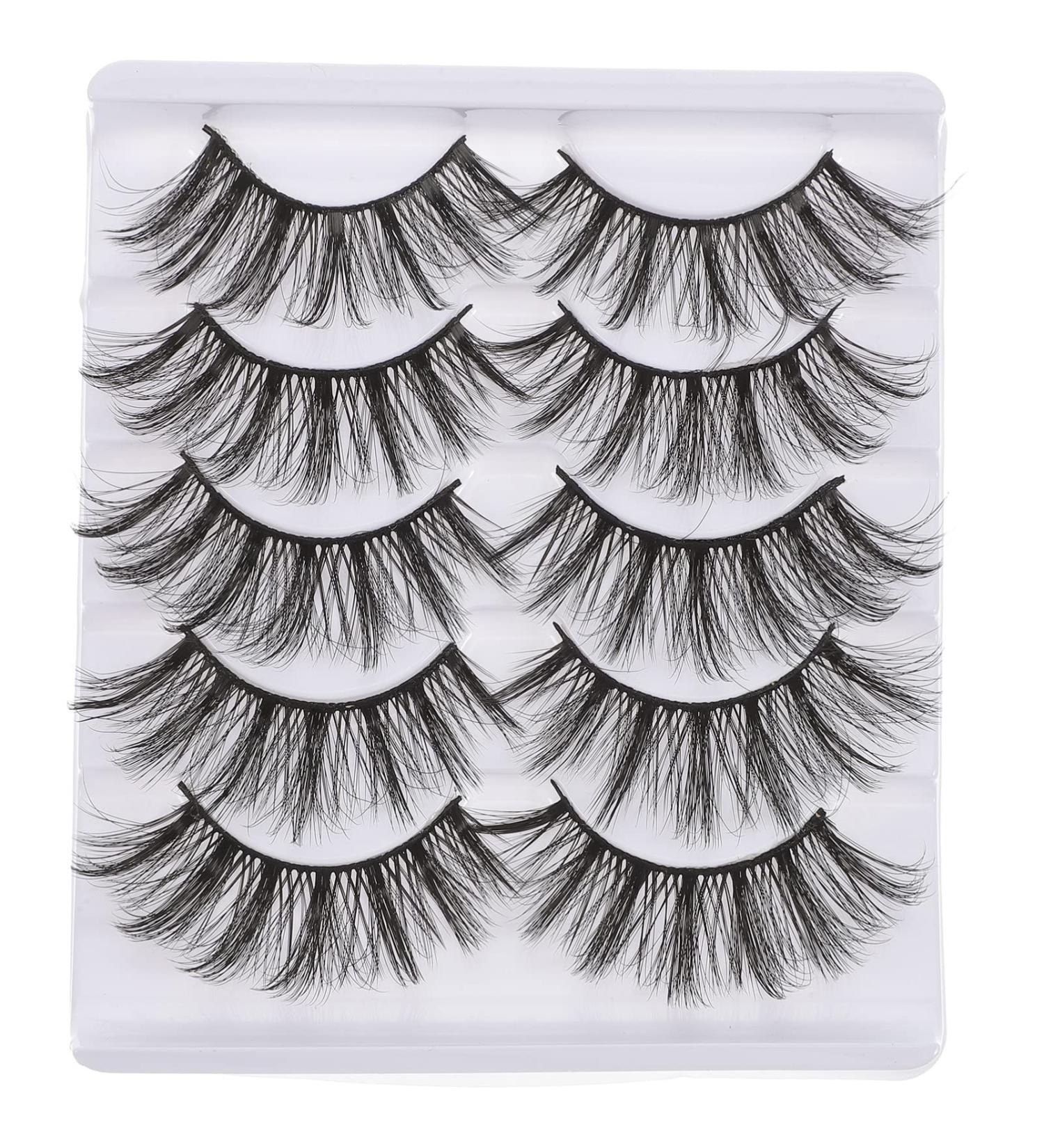 Housoutil 1 Box Fake Eyelashes Artificial False Eyelash Dappen Dishes for Acrylic Lash Extensions 5d False Eyelashes Crisscross False Lashes Faux Wispy Eyelashes Soft Fiber Dense Extend 3d - Buy Online on GoSupps.com