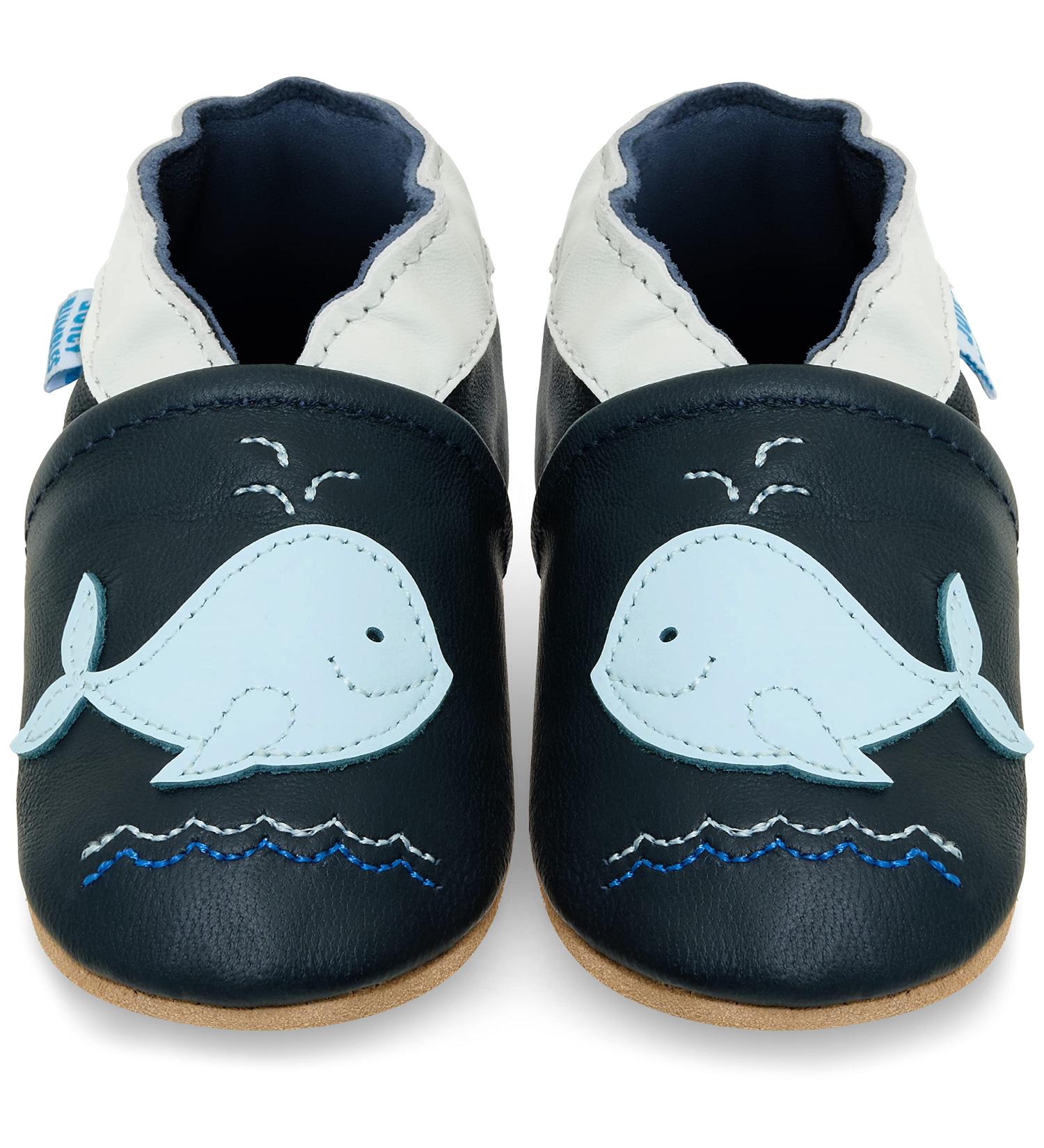 Blue Whale Soft Sole Baby Shoes for 2-3 Years | Leather Toddler Shoes for Boys and Girls - Buy Online on GoSupps.com