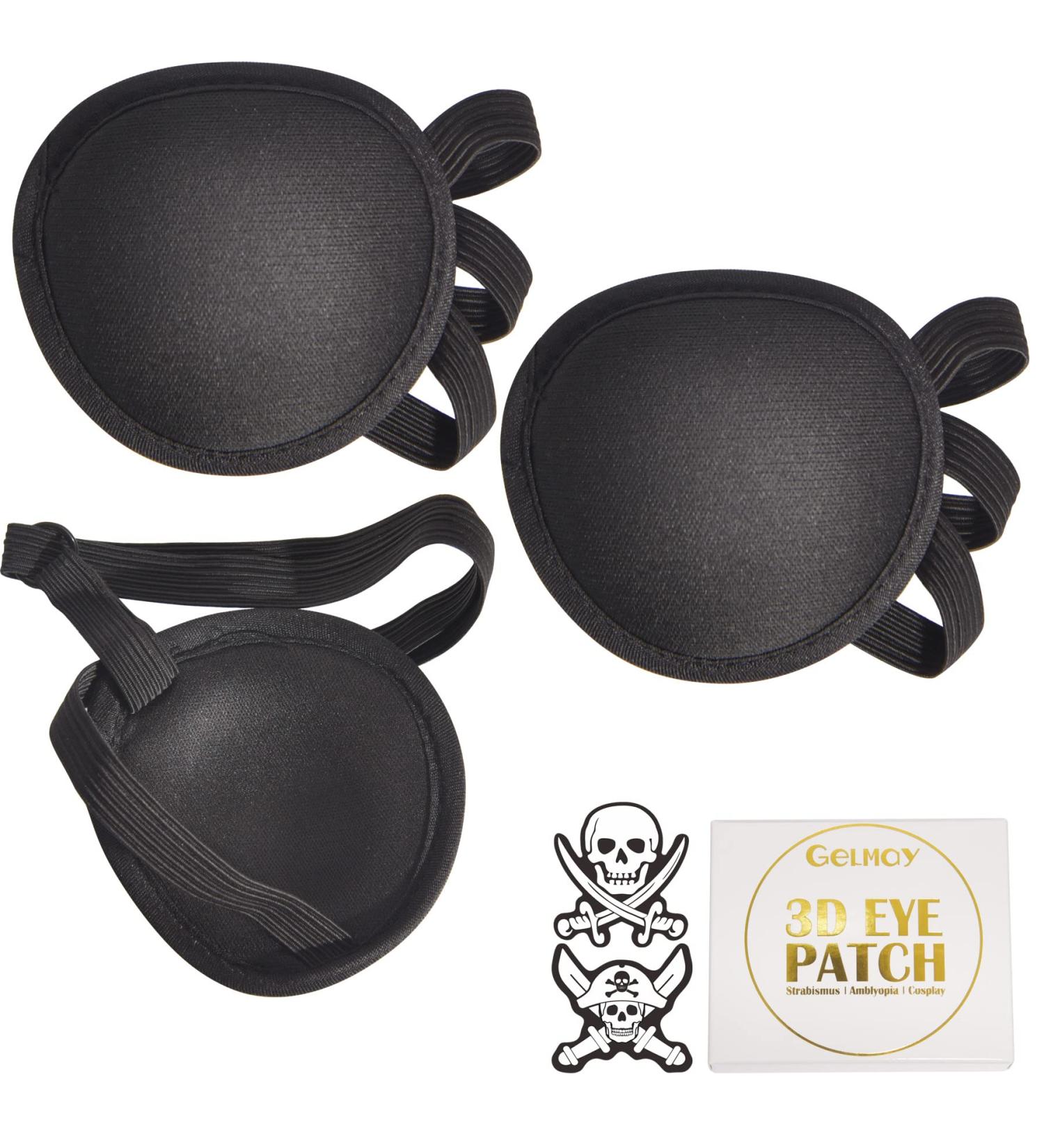3D Eye Patches 2-Pack for Adult and Kids - Strabismus, Lazy Eye, Post-Surgery - Pirate Eye Cover Mask - Buy Online on GoSupps.com
