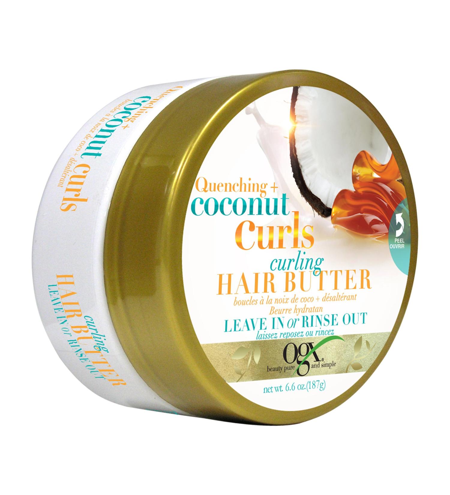 OGX Quenching + coconut curls curling hair butter 187g - Buy Online on GoSupps.com