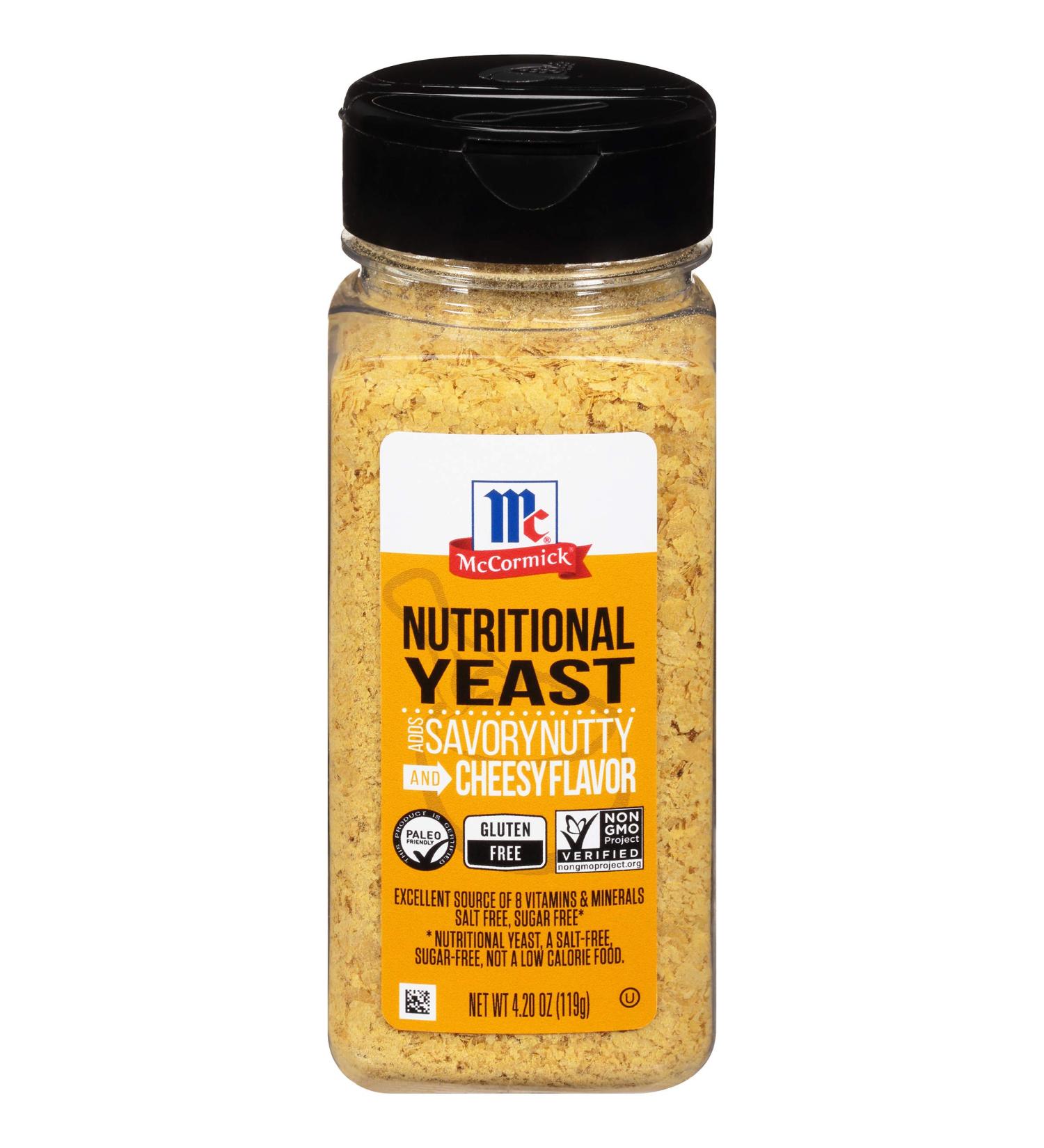 McCormick Nutritional Yeast 4.2 oz - Rich Umami Flavor Booster for Everyday Recipes - Buy Online on GoSupps.com