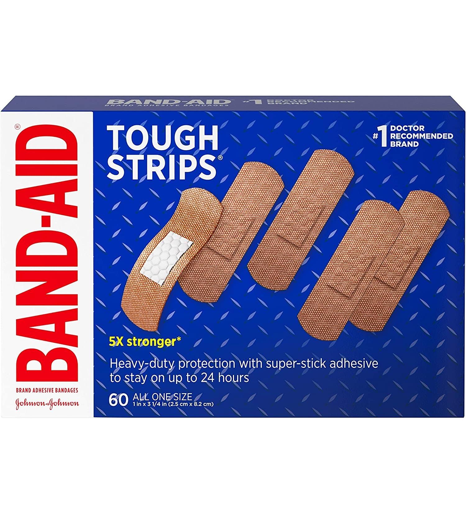 Band-Aid Tough Strips Adhesive Bandages All One Size - 180 Count (60 ct x 3 Pack) - Buy Online on GoSupps.com