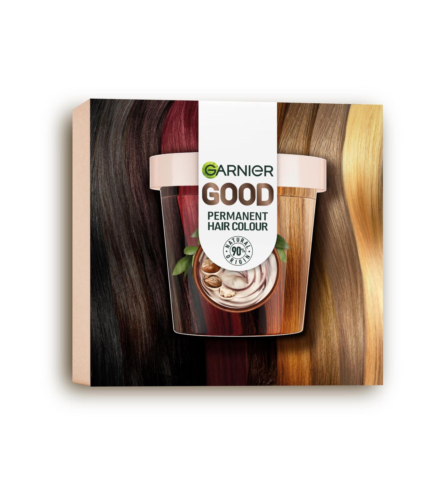 Garnier Good Permanent Hair Dye Kit 4.0 Cacao Brown - 100% Grey Coverage, 8 Weeks Long-Lasting Color - Buy Online on GoSupps.com