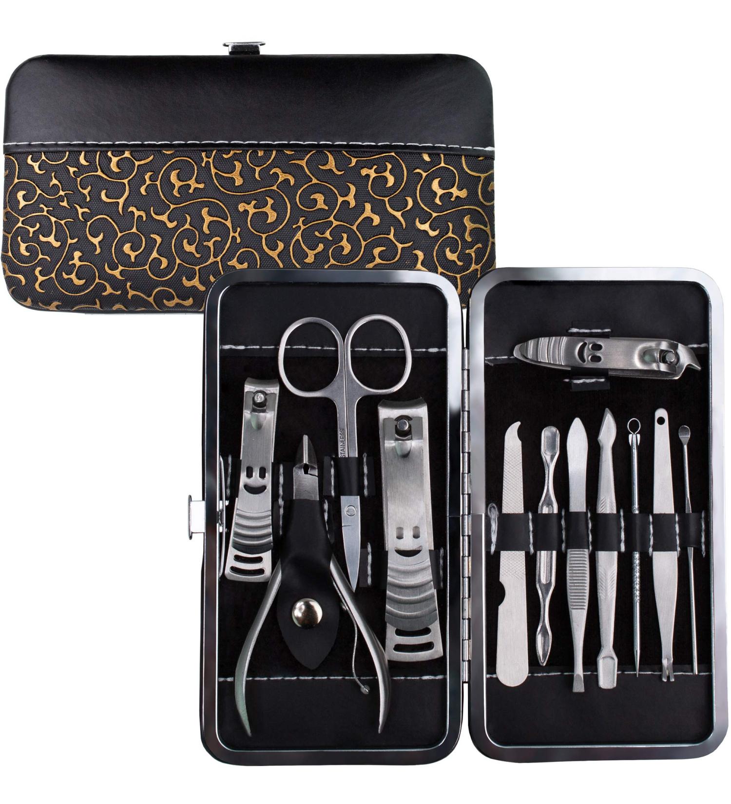manicure set 10/12 (black) - Buy Online on GoSupps.com