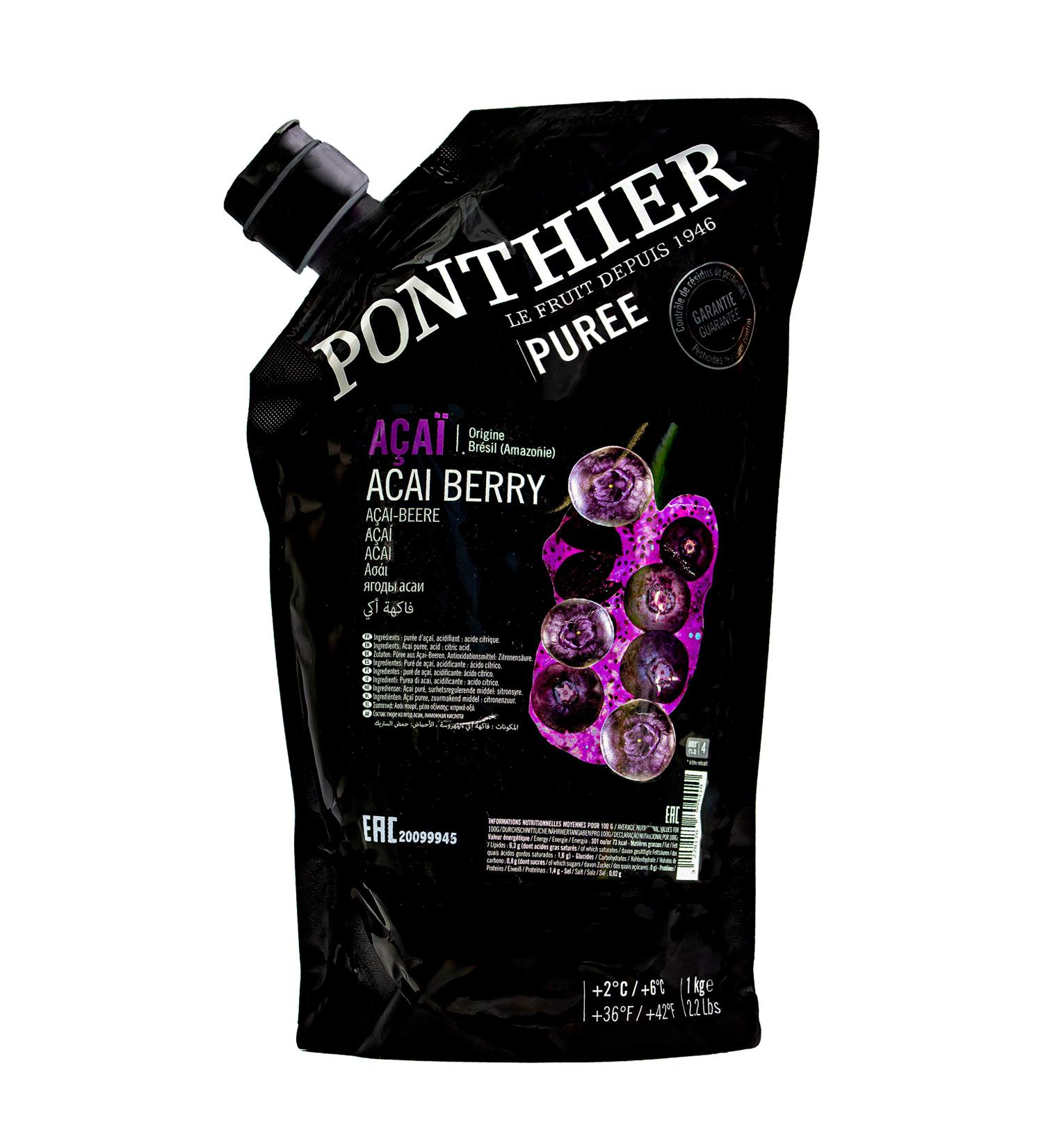 Food-United Acai Puree 12x1kg | Ponthier Superfood for Smoothies Sorbets & More - Buy Online on GoSupps.com
