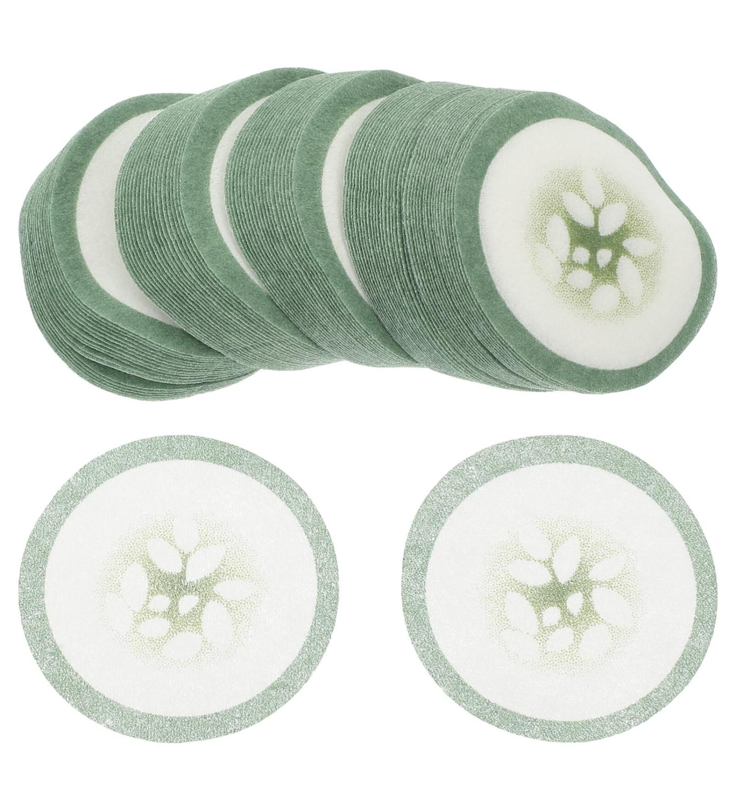 Ipetboom 100pcs Cucumber Eye Care Masks - Moisturizing Makeup Remover Pads - Breathable Cotton Eye Patches for Spa & Salon Use - International Shipping Available - Buy Online on GoSupps.com