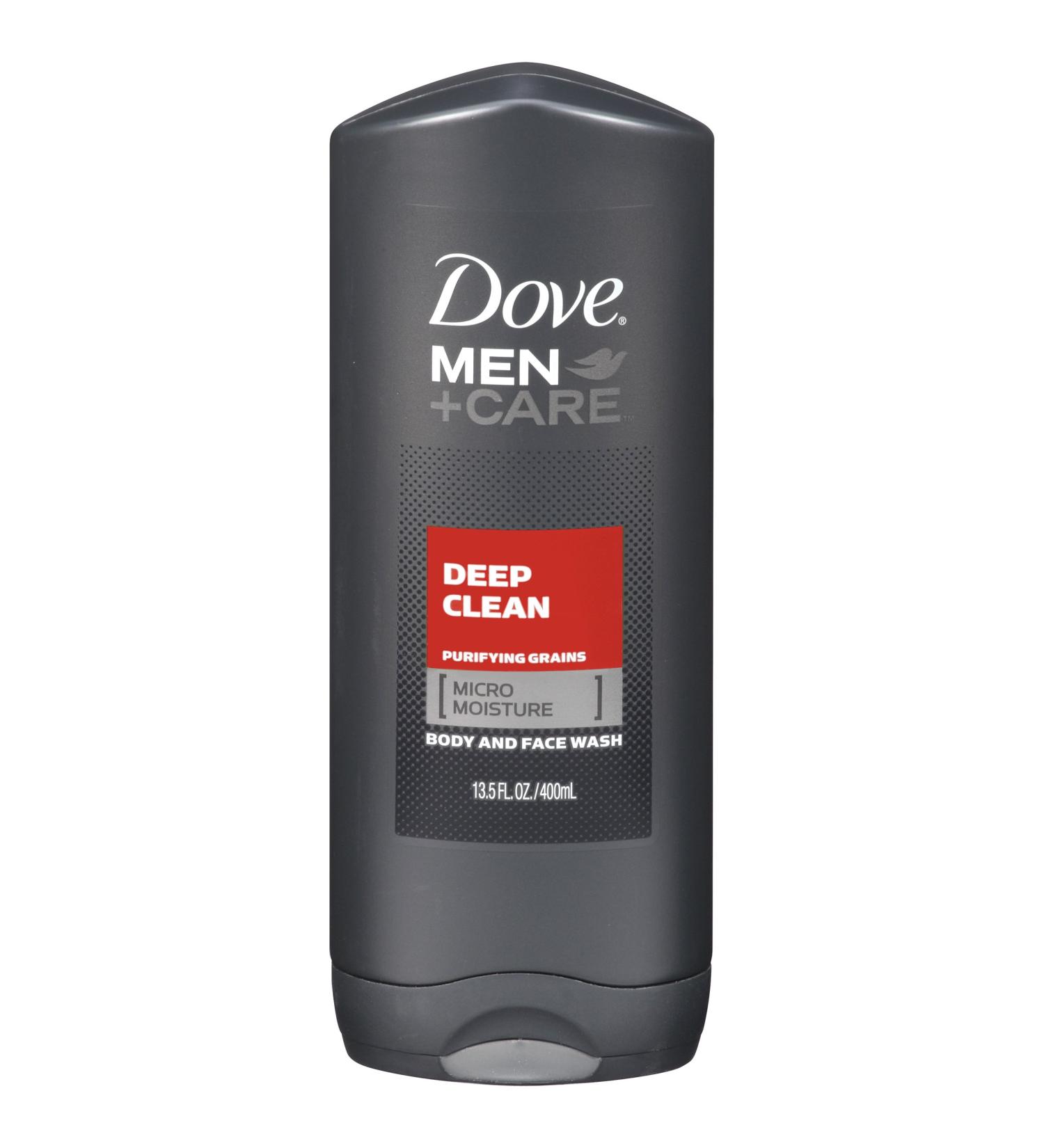 Dove Men + Care Body and Face Wash Deep Clean 13.5 Ounce (2 Pack)