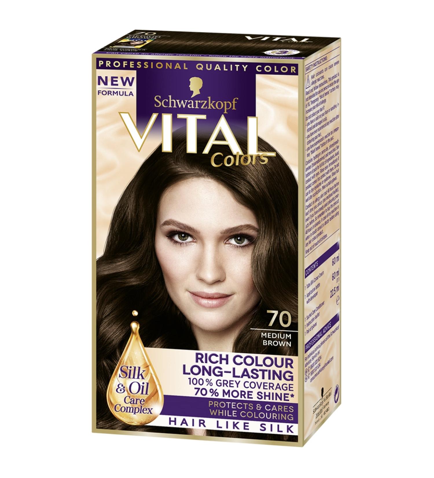 Schwarzkopf Vital Colors Intensive Cream Colour Medium Brown 70