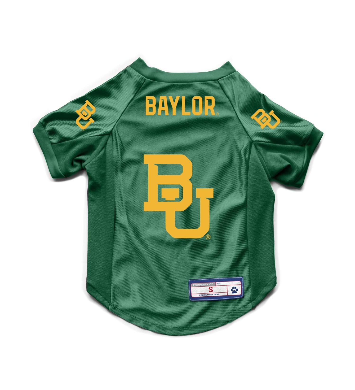 Littlearth Unisex-Adult NCAA Baylor Bears Stretch Pet Jersey, Team Color, Medium