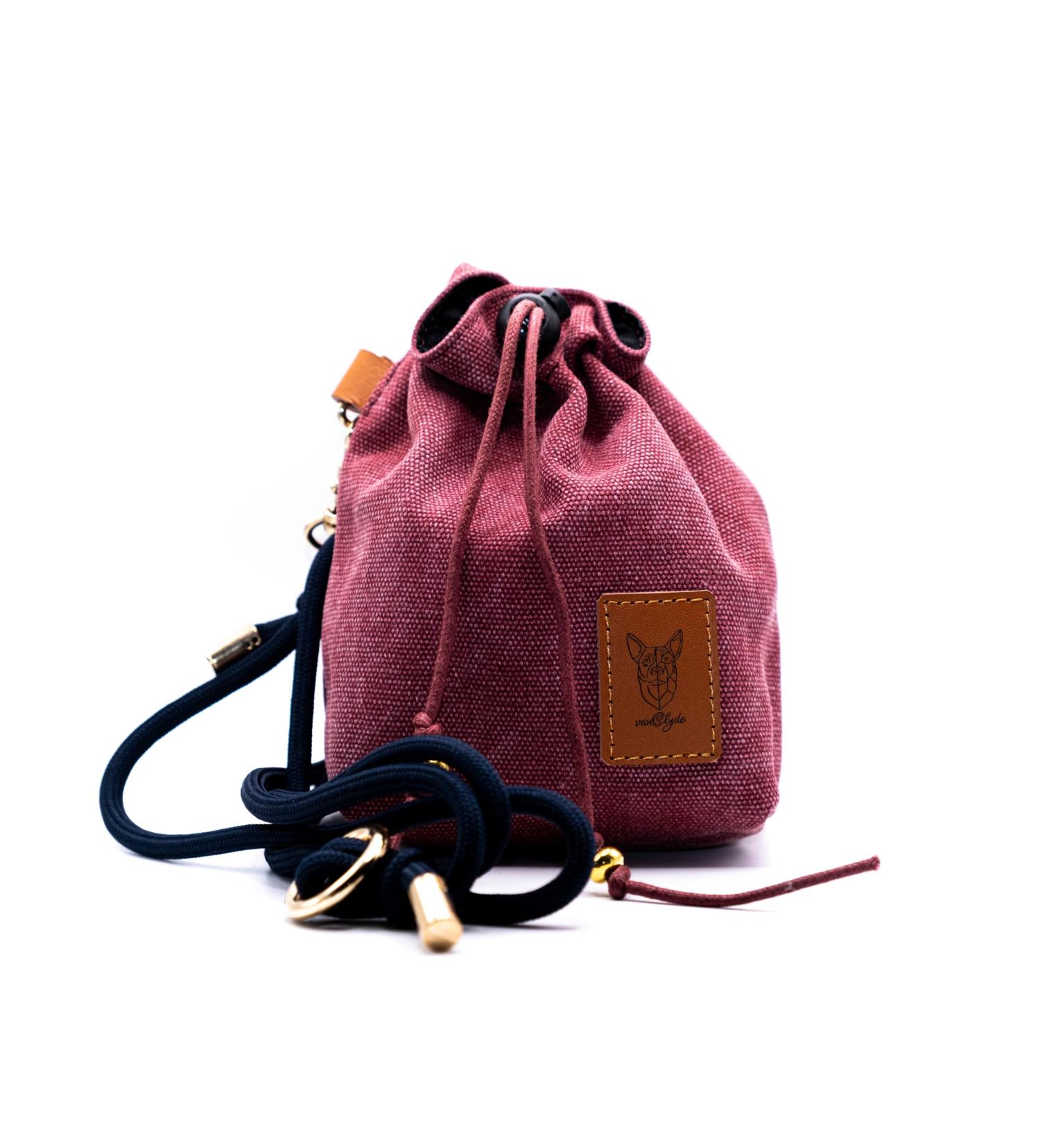 vanClyde Premium Dog Treat Bag - Canvas Training Bag with Belt Clip & Shoulder Rope for On-the-Go - Red - Buy Online on GoSupps.com