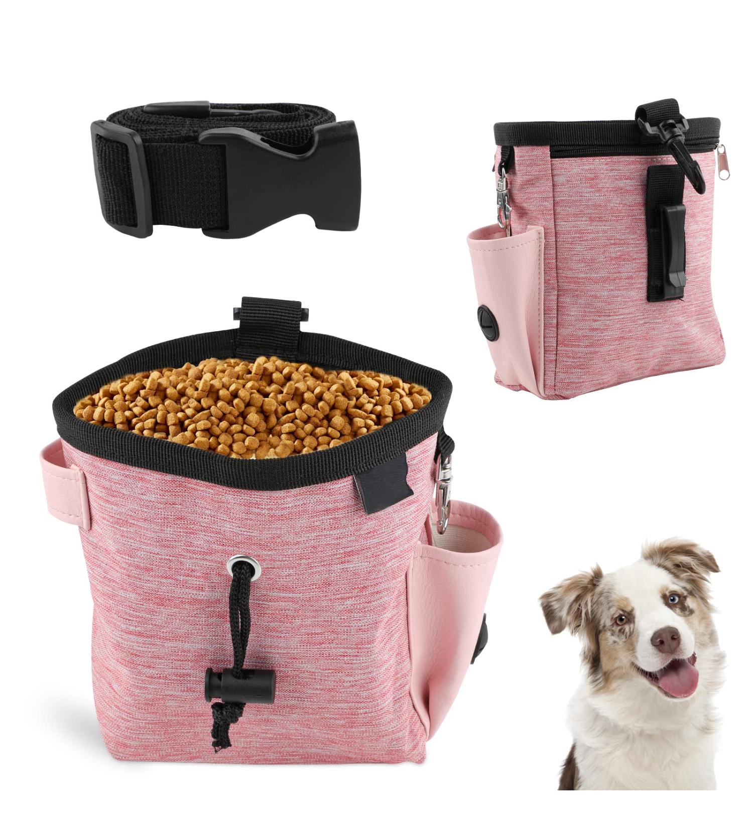 Buy Svalor Dog Treats - Versatile Hands-Free Pink Training Feed Bag with Feces Dispenser & Adjustable Belt - Buy Online on GoSupps.com