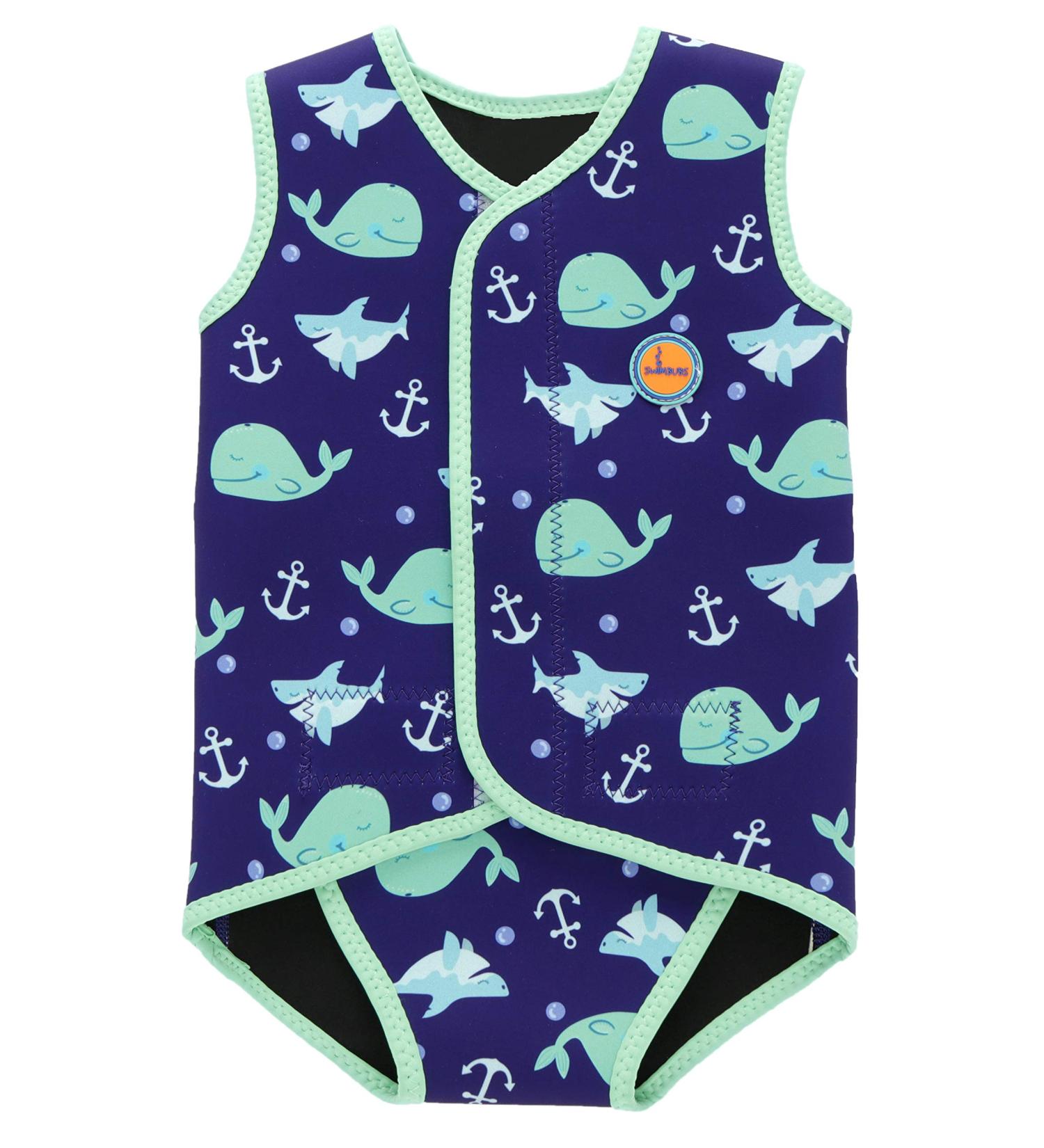 Swimbubs Baby Swimming Wrap Toddler Wetsuit 0-6 Months - Blue Whale Design - Buy Online on GoSupps.com