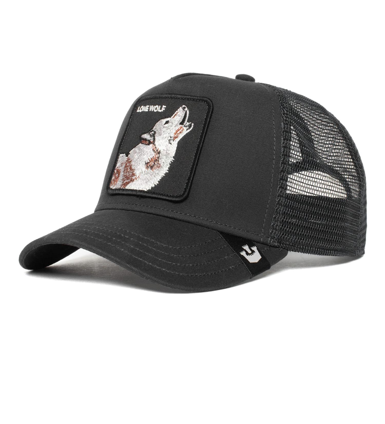 Goorin Bros. Lone Wolf Trucker Cap - Men's & Women's Mesh Baseball Hat - One Size - Black #27192 | International Shipping Available - Buy Online on GoSupps.com