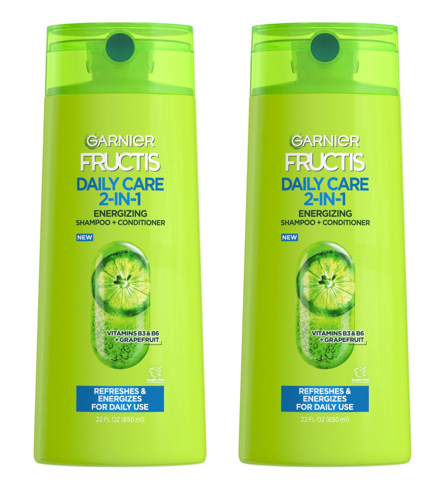 Garnier Fructis Fortifying 2-in-1 Shampoo & Conditioner for Stronger-Looking Hair | Vegan & Paraben-Free | 22 Fl Oz (2 Pack) - Buy Online on GoSupps.com