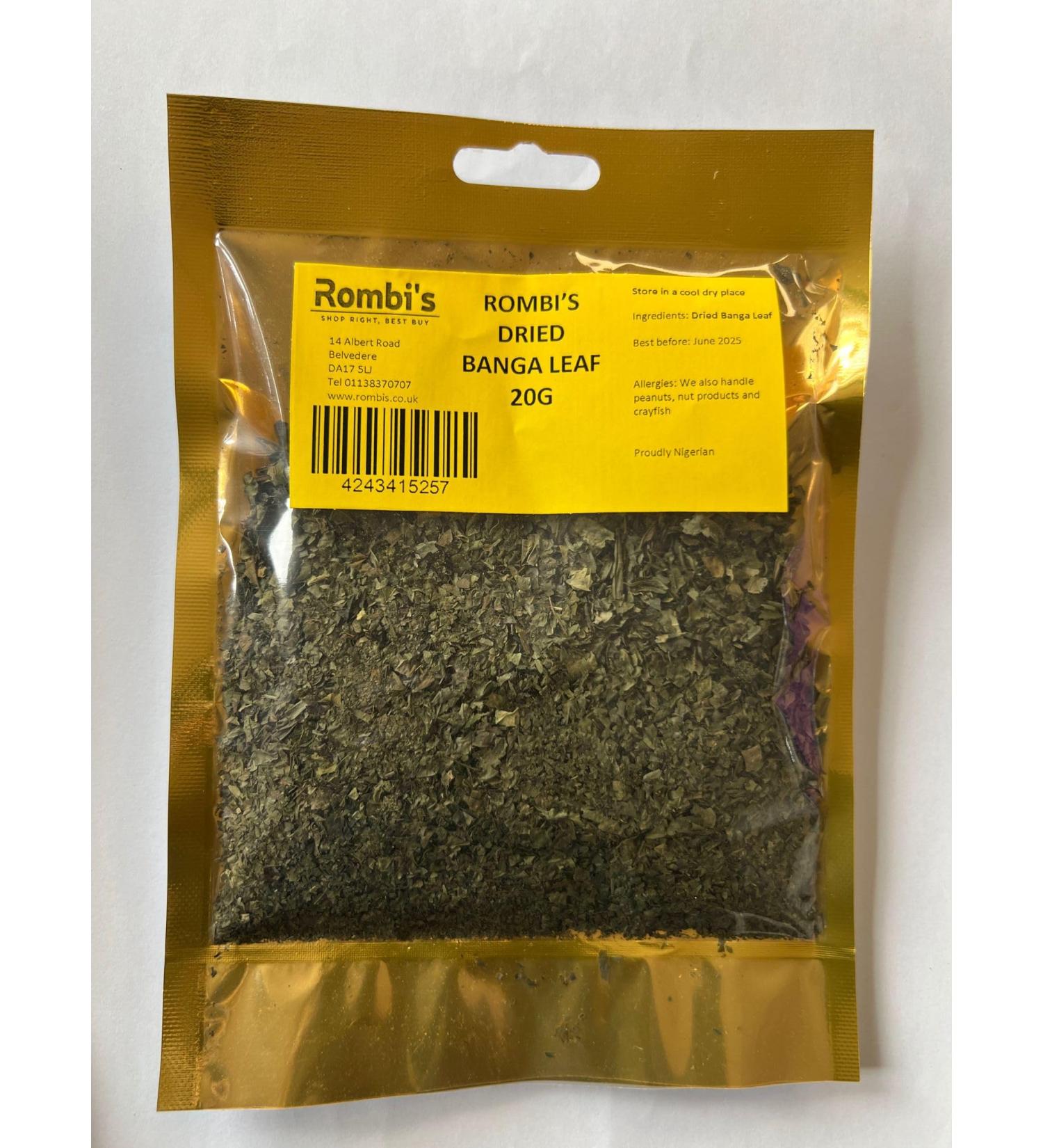 Rombi's Rombis Dried Banga Leaf 20g Pack of 3