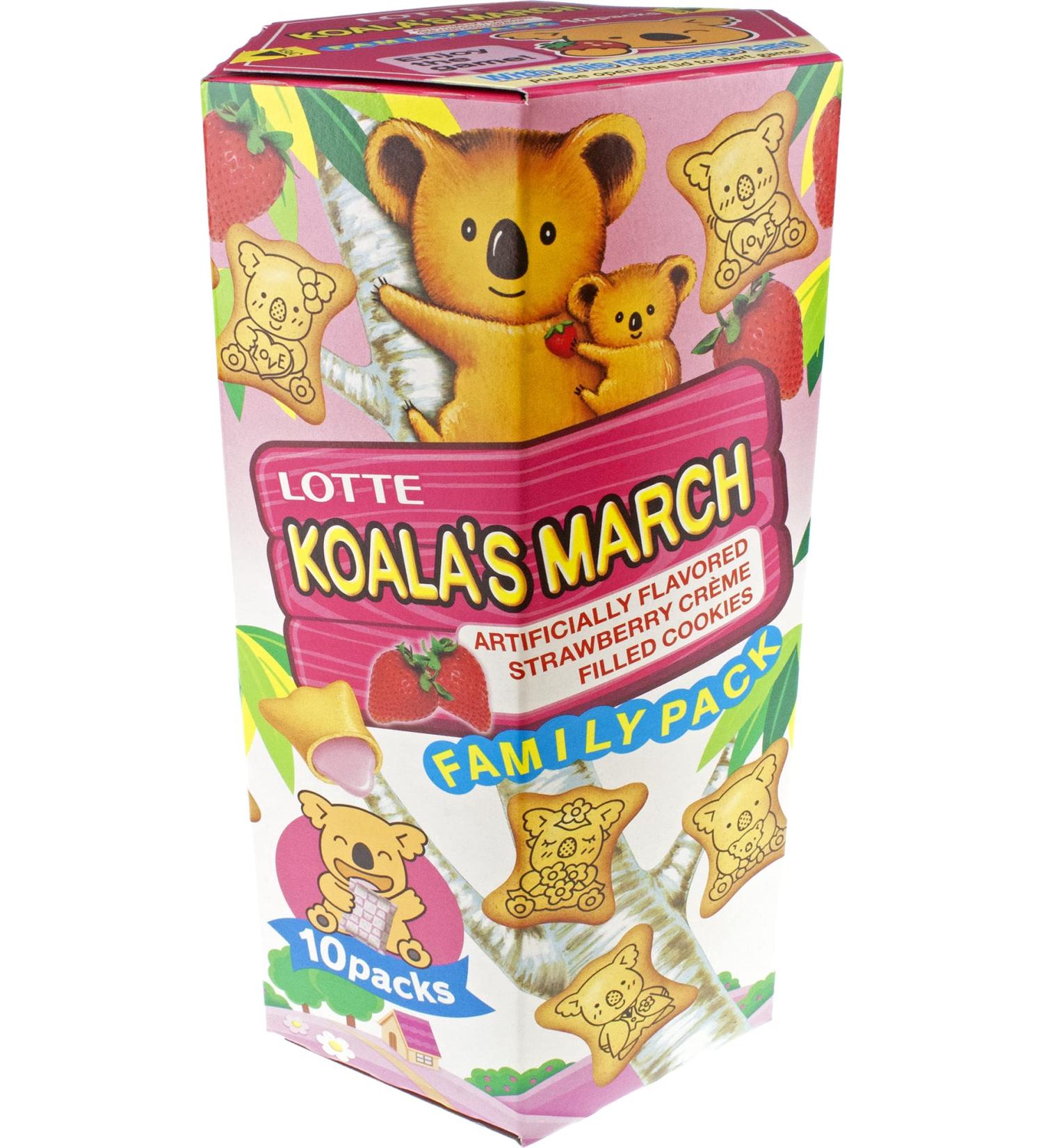 Lotte Koala's March Strawberry Cream Cookies 6.89 oz - Pack of 1 - Buy Online on GoSupps.com
