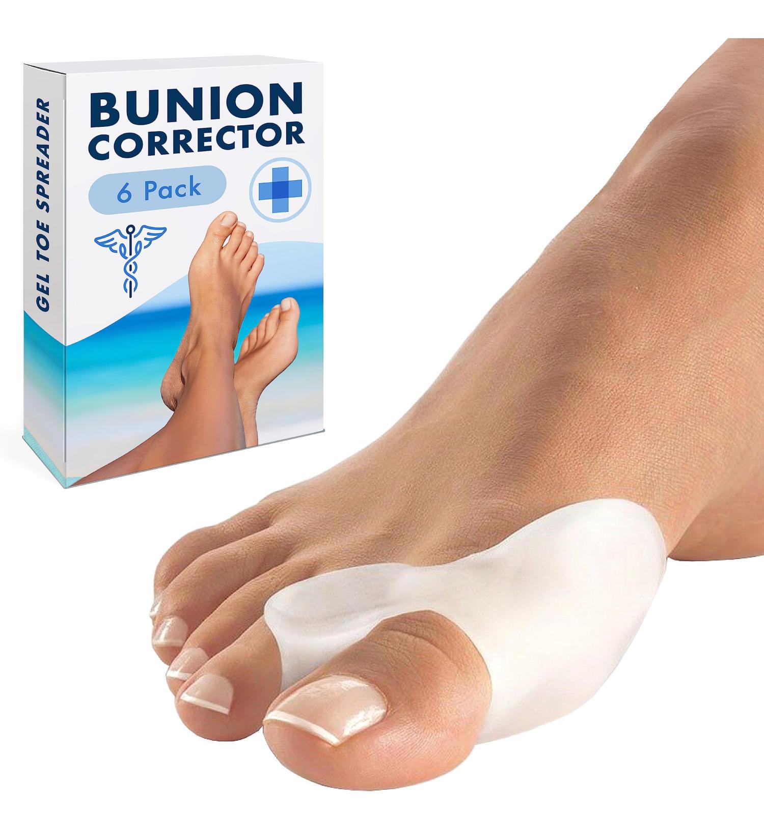 3 Pairs Gel Bunion Corrector Toe Protectors Straightener Separators - Set of 6pcs - Buy Online on GoSupps.com