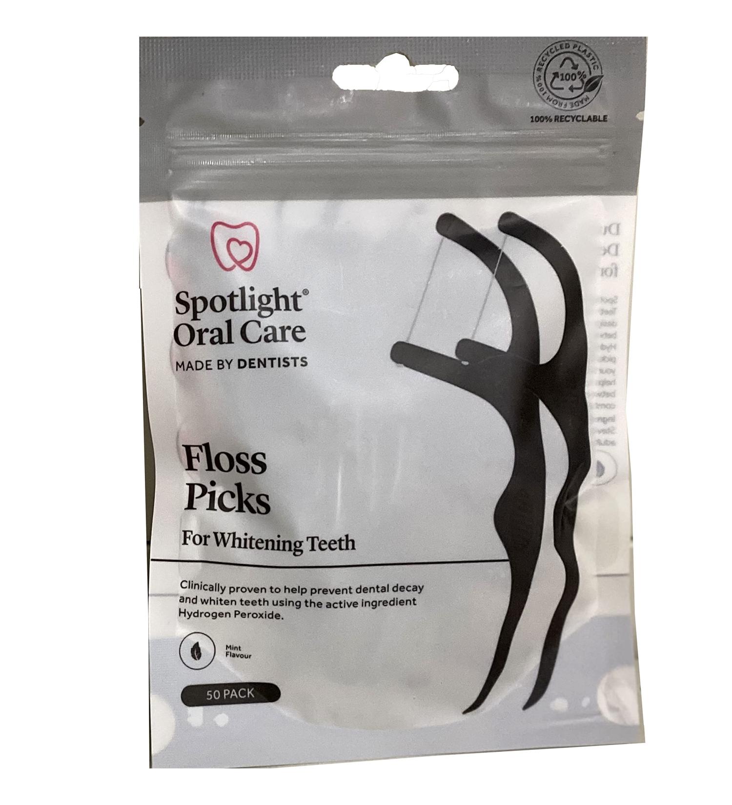Spotlight Oral Care Dental Floss Picks for Teeth Whitening 50 Count 1