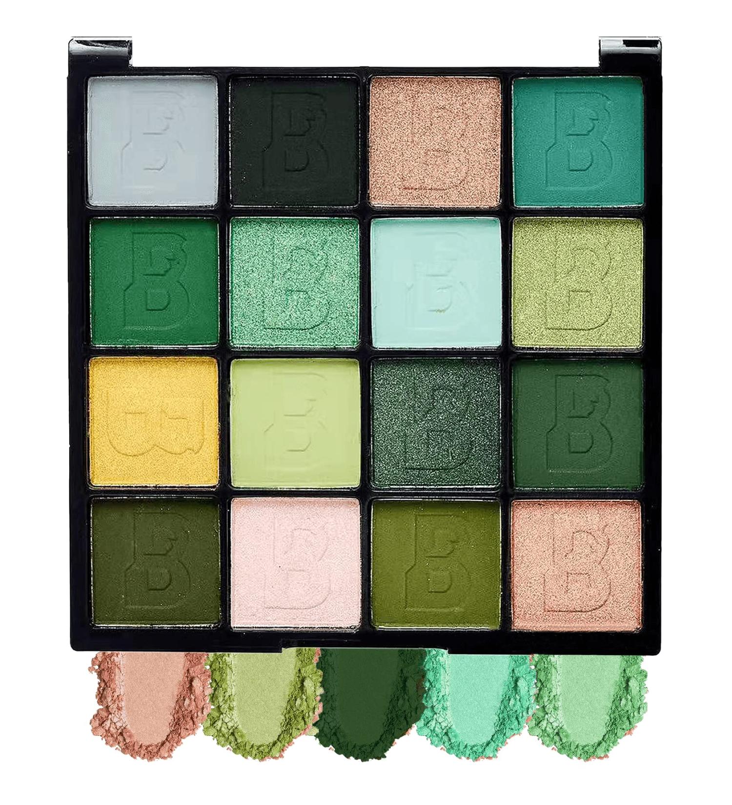 Green Eyeshadow Palette 16 Colors Blendable Highly Pigmented Matte Eye Shadow Palette Waterproof Long Lasting Green Forest Yellow Colorful Makeup Palette Matte Glitter Eyeshadow Makeup Pallet - Buy Online on GoSupps.com
