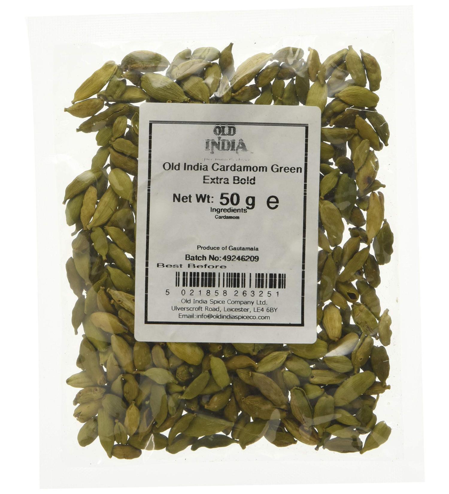 Old India Cardamom Green Extra Bold 50g