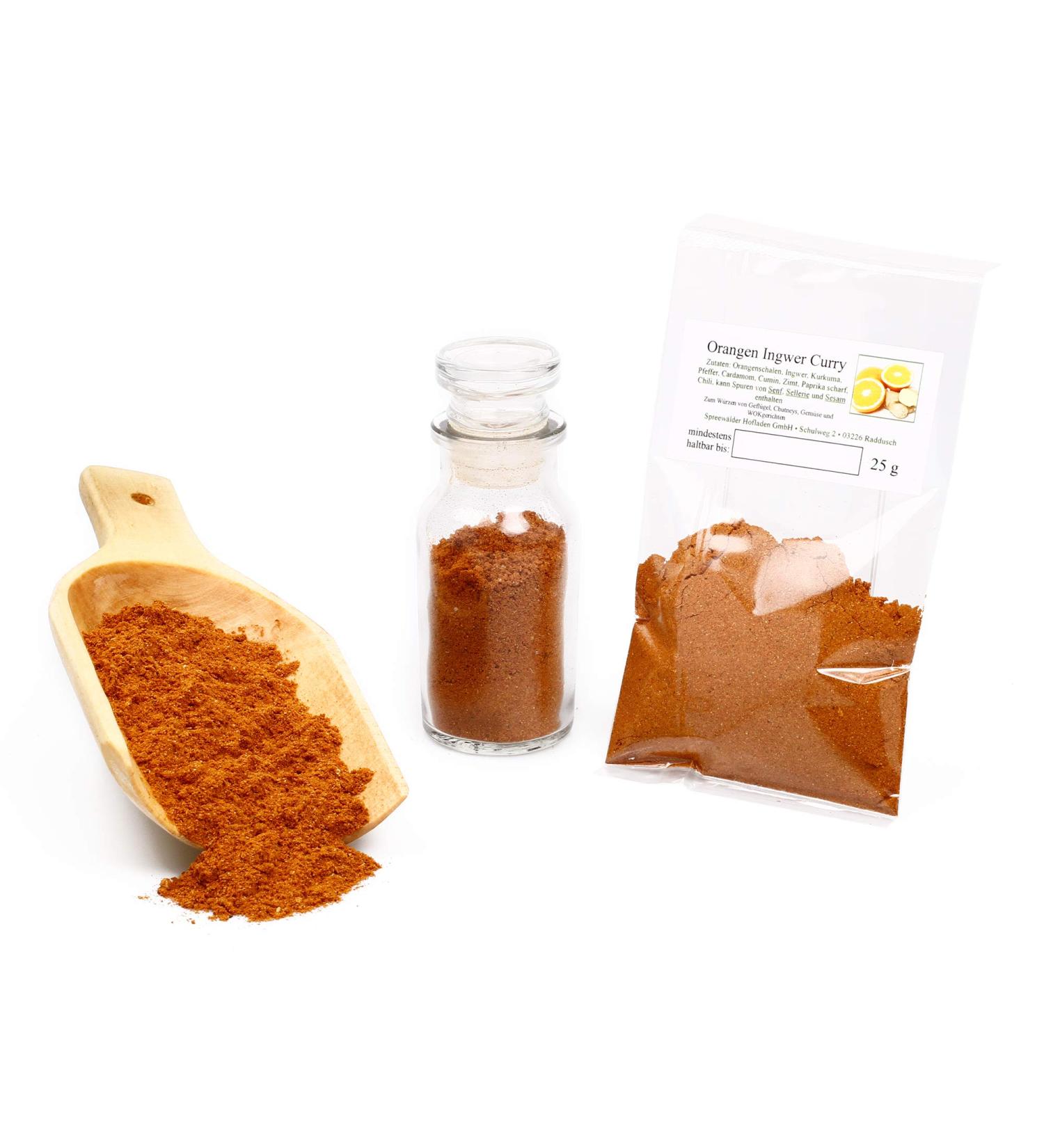  Feine W rze Orange Ingwer Curry - Exotic curry powder for seasoning poultry chutneys vegetables and stir-fries - 25g - Buy Online on GoSupps.com