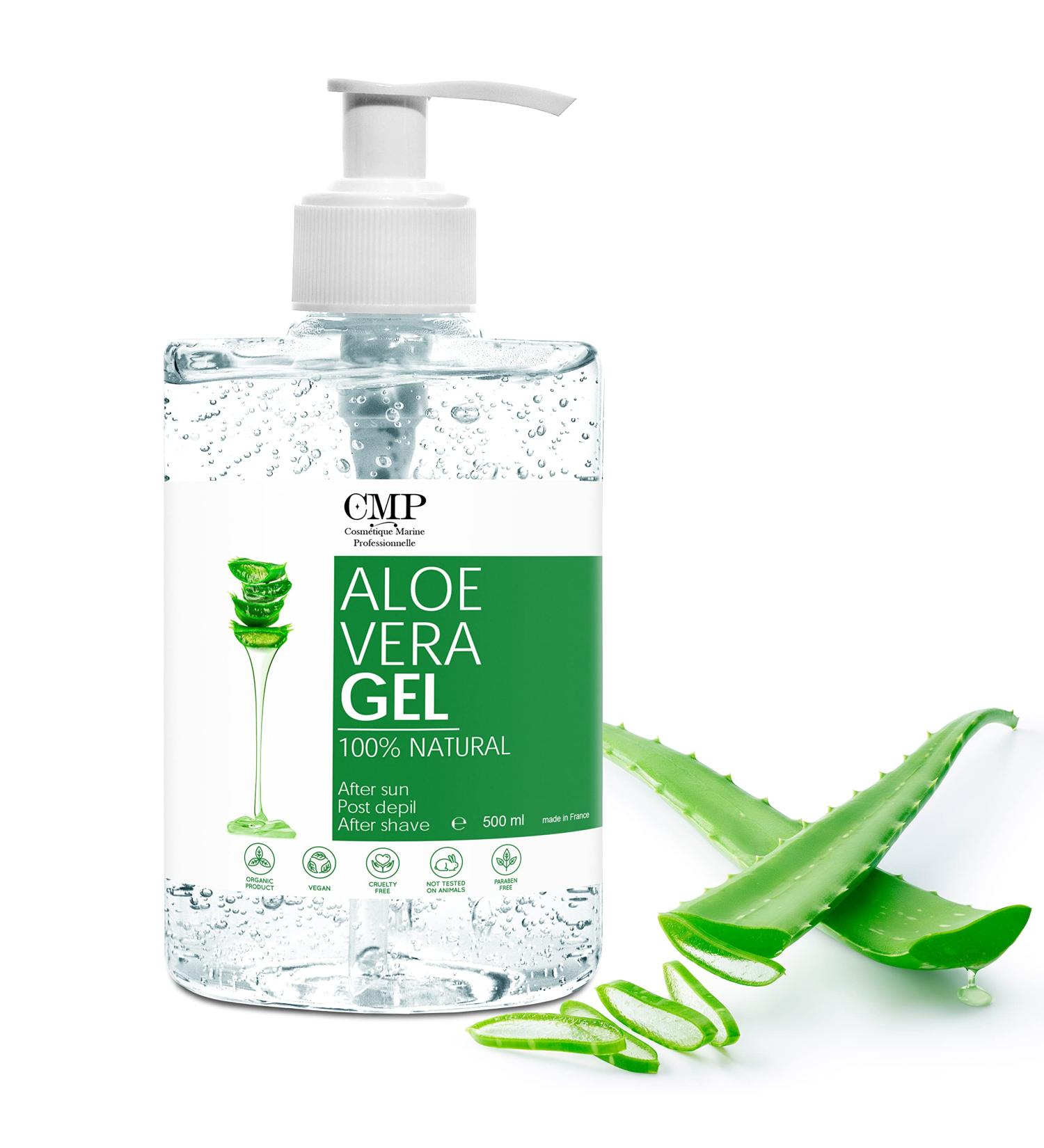 Organic Aloe Vera Gel 100% Natural & Pure. Cooling Soothing & Skin Calming. Aftershave Waxing Aftercare Shaving and Aftersun - Aloe Moisturiser (Hair Face & Body) - 500 ml - Buy Online on GoSupps.com