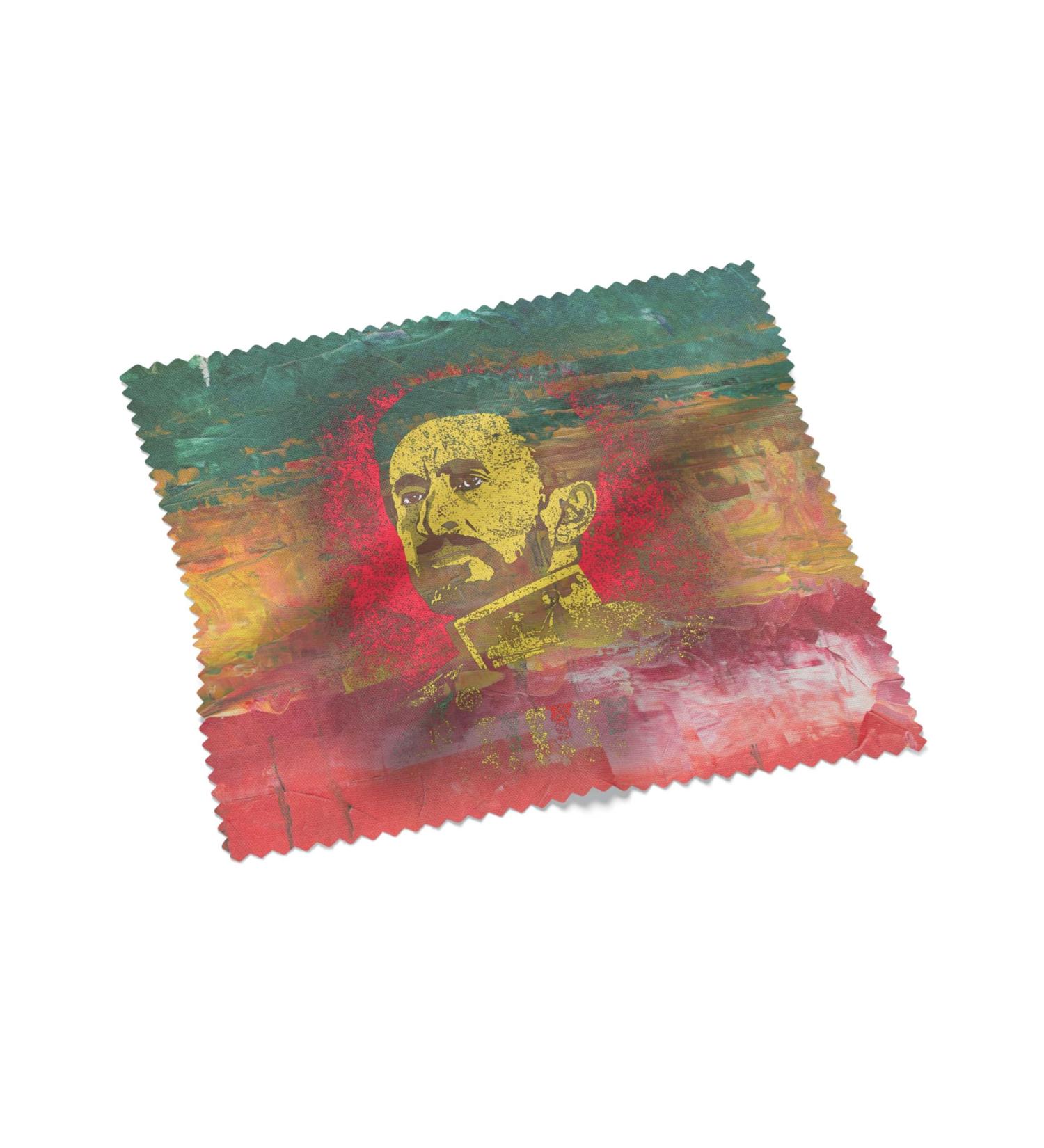 Urban Backwoods Haile Selassie Portrait I Microfiber Cloth Glasses Cleaning Cloth