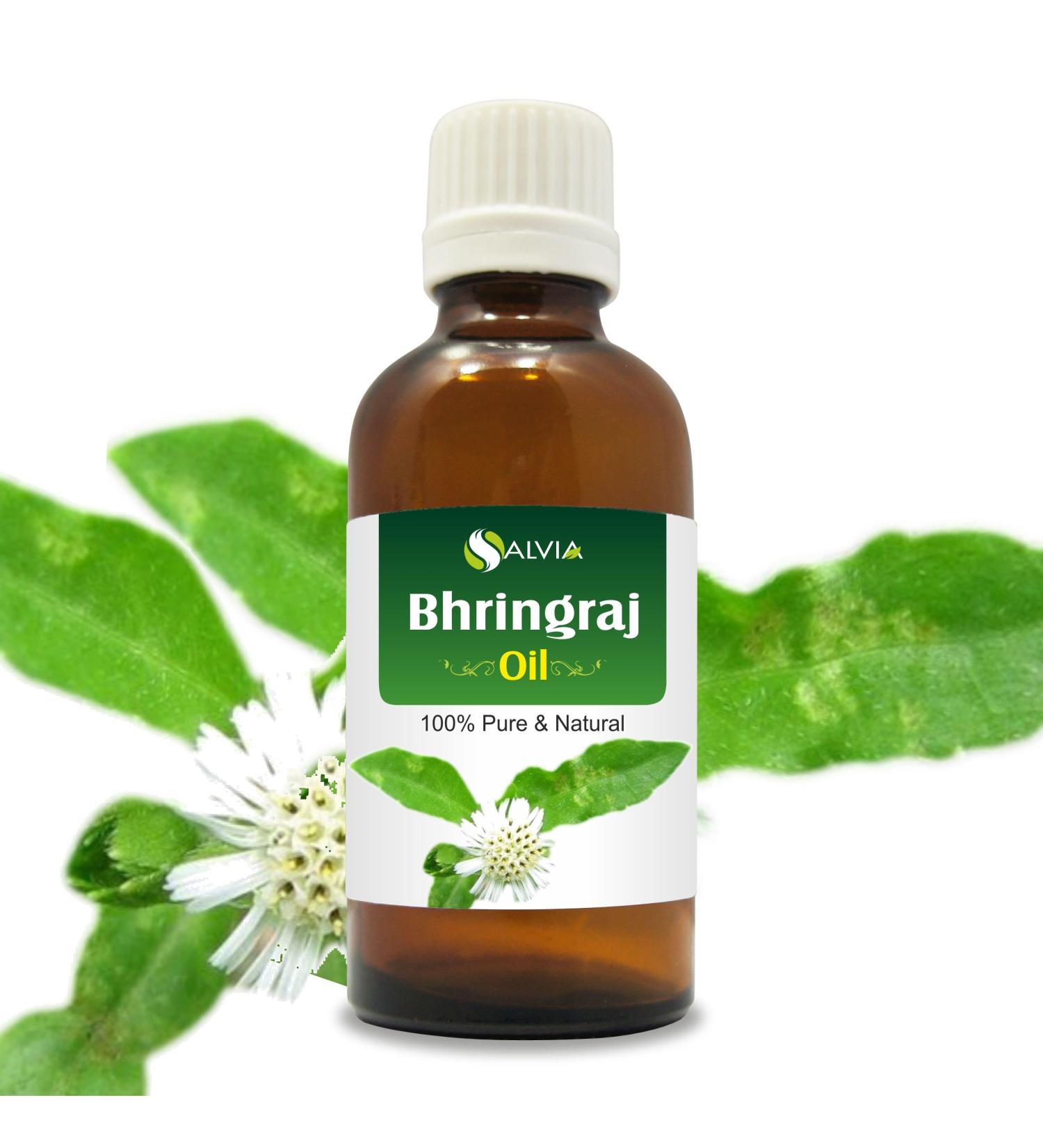 100% Pure Salvia Bhringraj Oil | Natural Cold Pressed Eclipta Alba for Hair Skin & Aromatherapy - 15ml Therapeutic Grade - Buy Online on GoSupps.com