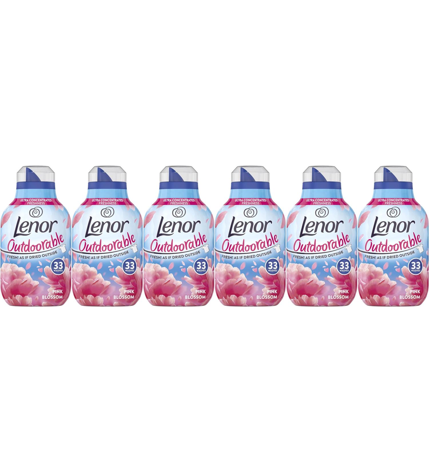Lenor Outdoorable Ultra Concentrated Fabric Conditioner 33 Washes 462ml Pink Blossom Pack of Six - Buy Online on GoSupps.com