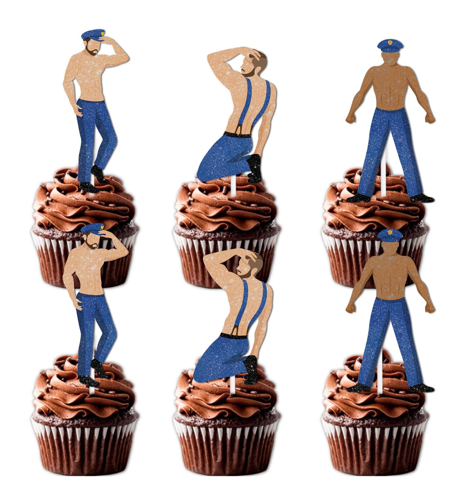 18pcs Glitter Graduation Dancing Boys Dessert Cupcake Topper Congrats Grad 2024 Prom Night Theme Decorations High School College Graduation Party Decor Supplies - Buy Online on GoSupps.com