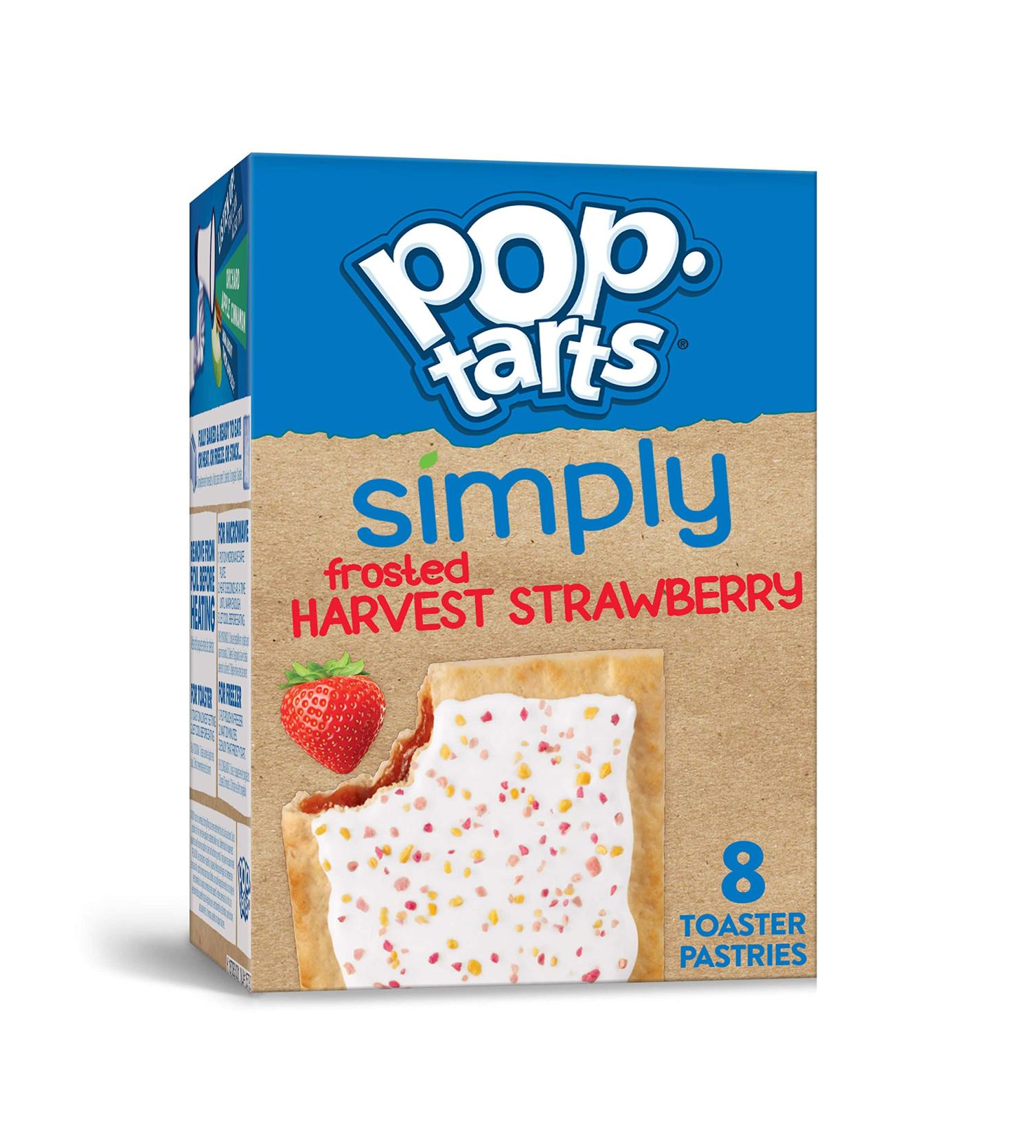 Simply Pop-Tarts  Toaster Pastries  Frosted Harvest Strawberry  Non-GMO Project Verified  13.5oz Box (8 Count) 13.5 Ounce (Pack of 1) - Buy Online on GoSupps.com