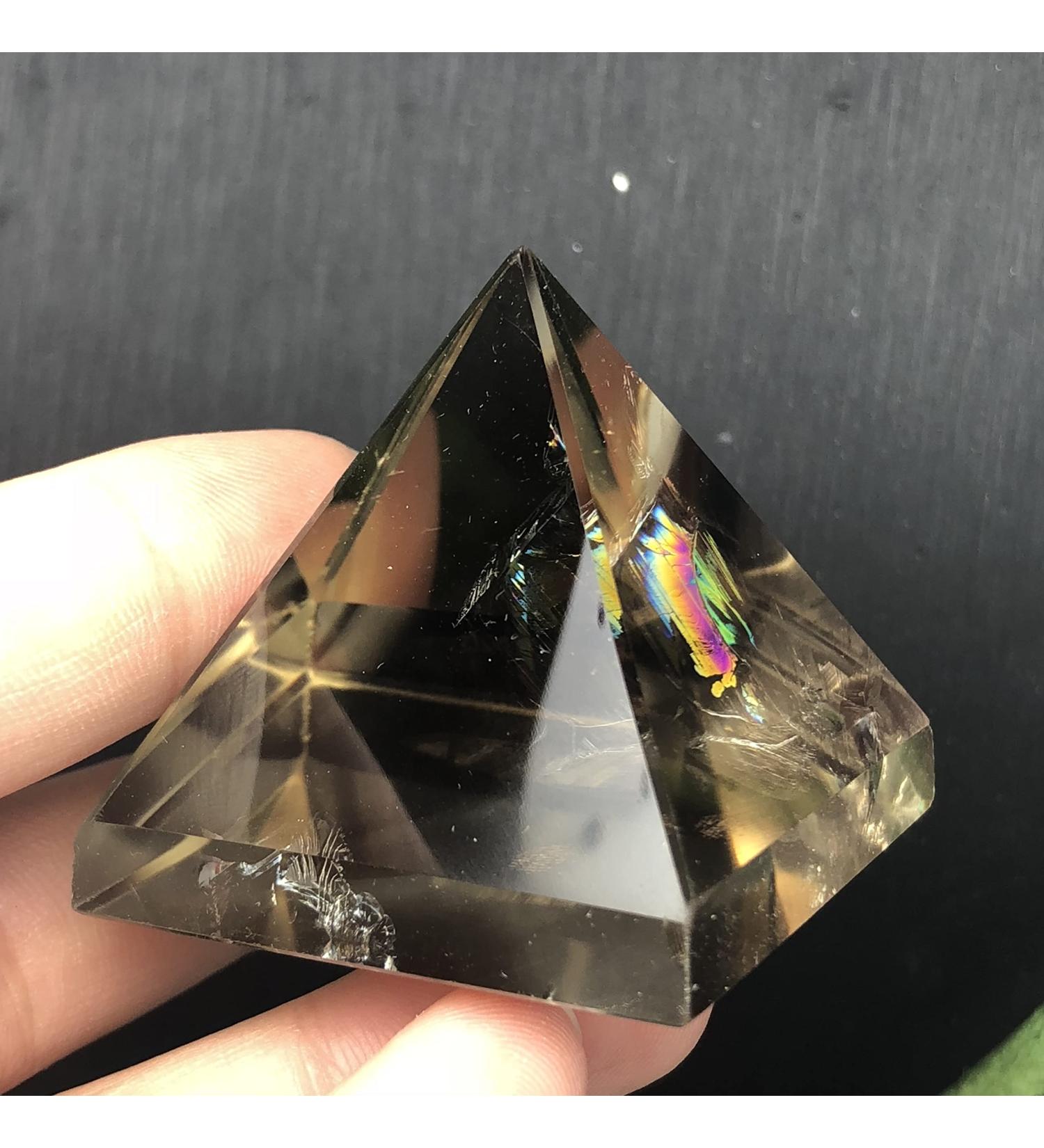 FUERLI Natural Color Gum Tawney Pyramid gem Suitable for Home Decoration Can be Used for HOMEZHOU - Buy Online on GoSupps.com