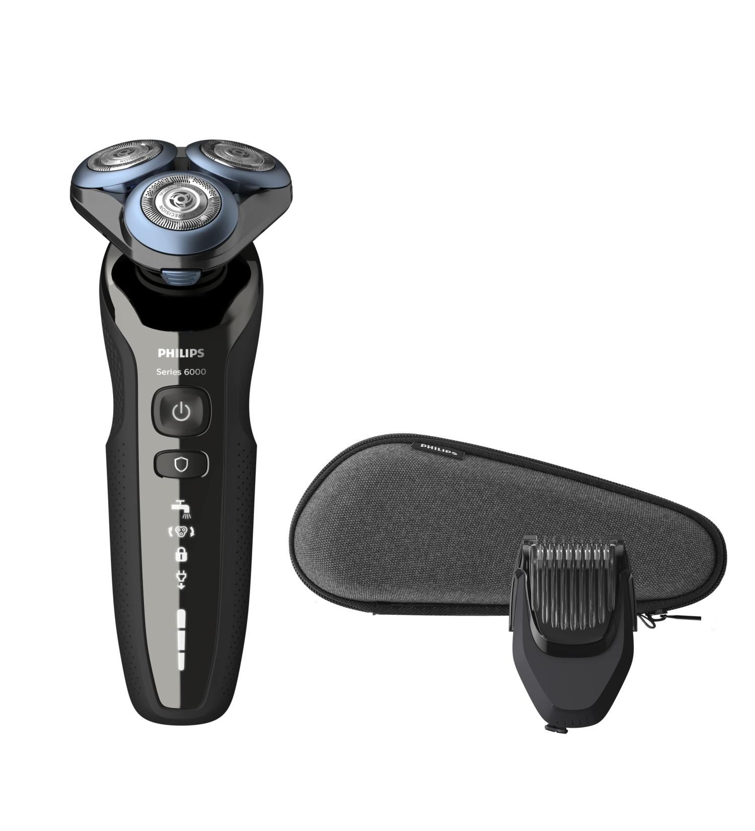 Philips Male Grooming Series 6000 Wet and Dry Electric Shaver S6680/69 Black - Buy Online on GoSupps.com