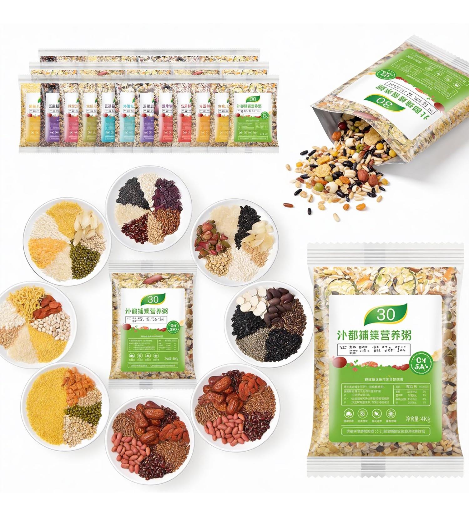 30 Paquets De M lange De Bouillie Multi-grains De 75 G Huit Ingr dients De Congee Tr sors M lange De C r ales Nutritives Faciles Cuire Paquets Individuels - Buy Online on GoSupps.com