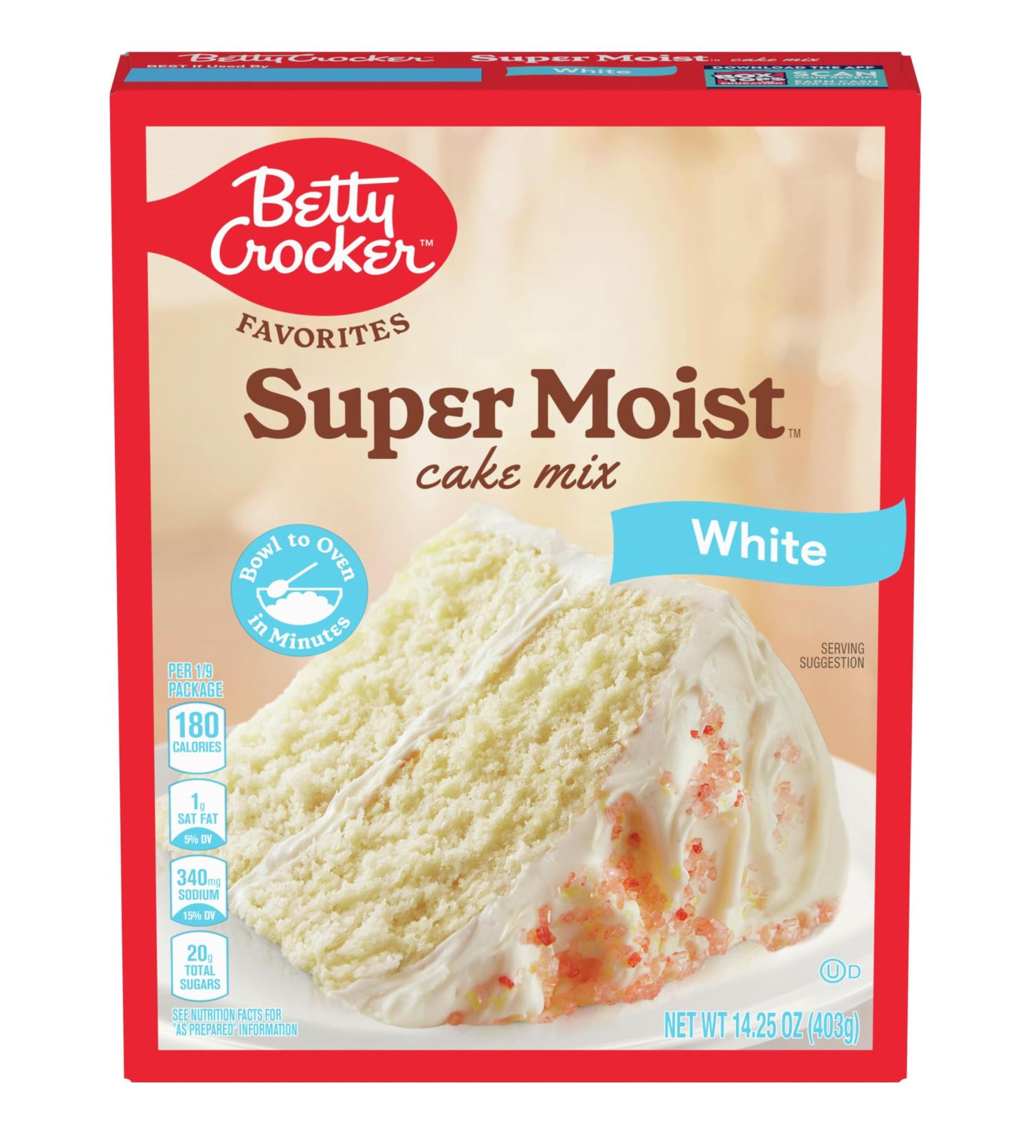 Betty Crocker Favorites Super Moist Cake Mix White 14.25oz - Buy Online on GoSupps.com