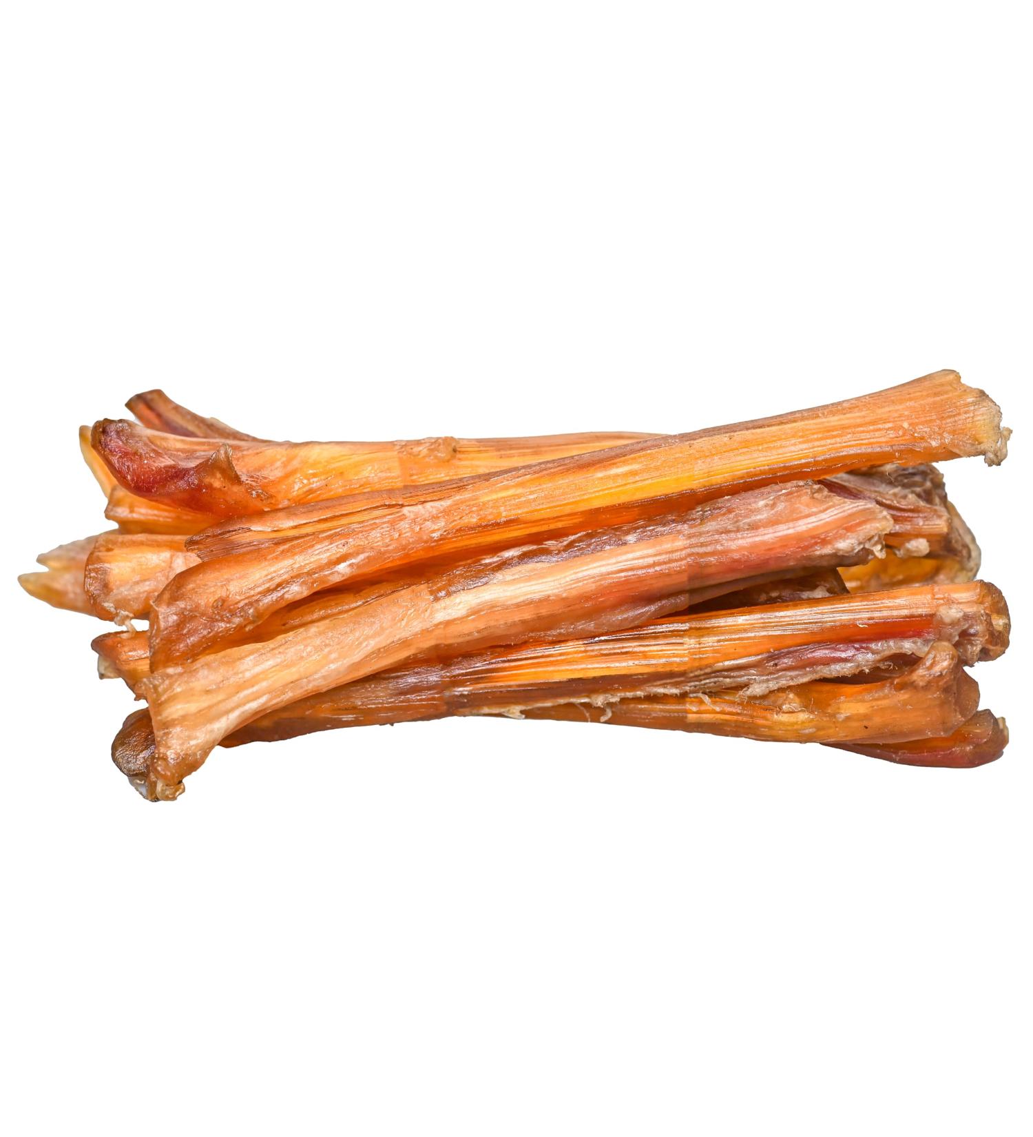 Buffalo Tendon 10 Pack (3-5 Inches) 100% All-Natural Single Ingredient Grass-Fed Free-Range Premium Buffalo Dog Chews - Air Dried Healthy Dog Treats - No Additives or Fillers. - Buy Online on GoSupps.com