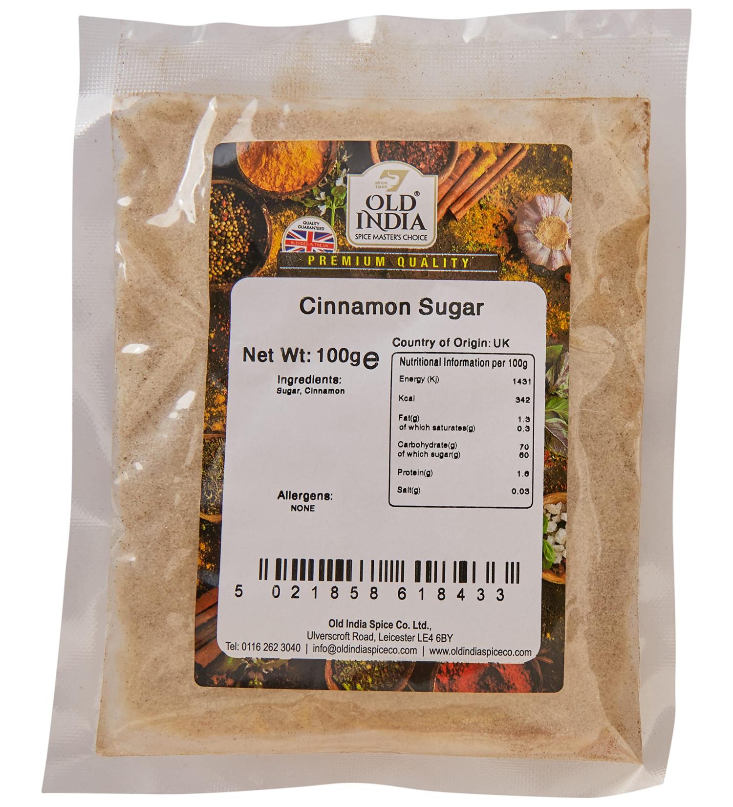 Old India Cinnamon Sugar 100g - Premium Quality Sweet Spice Blend - Buy Online on GoSupps.com