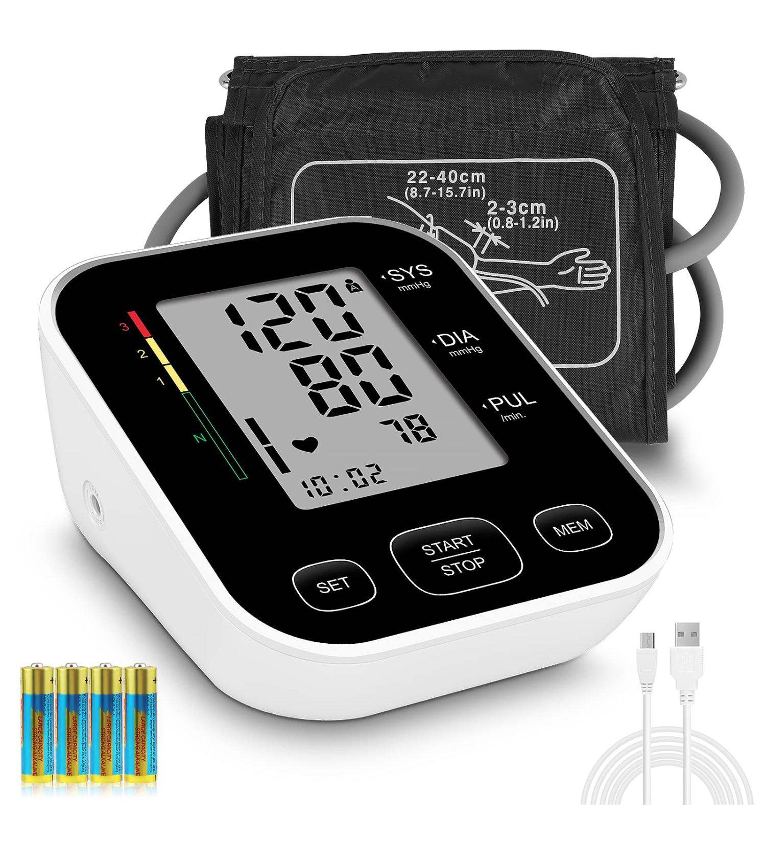 CARMAS Blood Pressure Monitor Upper Arm with Large Cuff - Large LCD Display, Automatic Machine, 240 Memory Sets (Black) - Buy Online on GoSupps.com