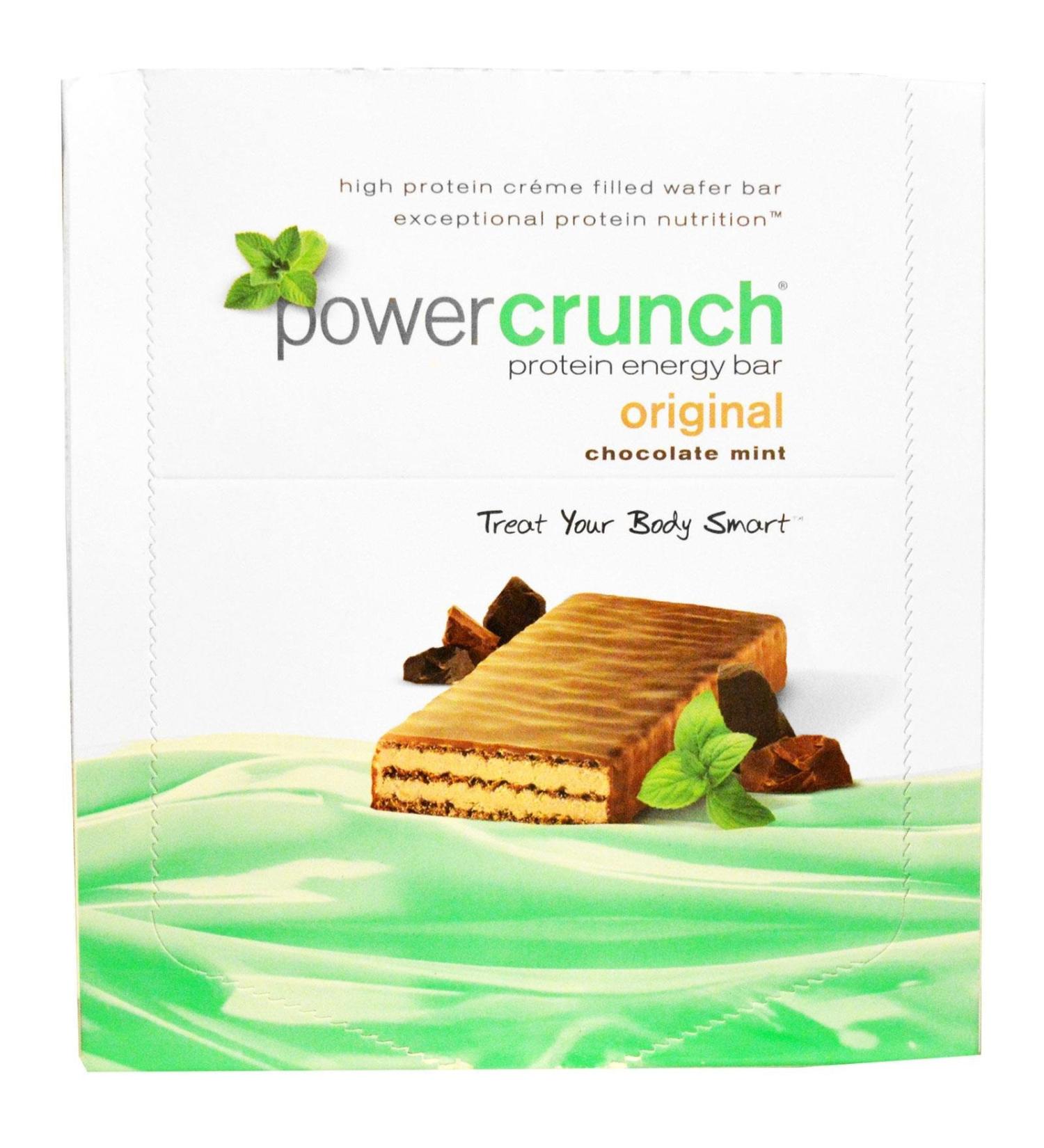 Power Crunch Chocolate Mint 12 Snack Food Bars