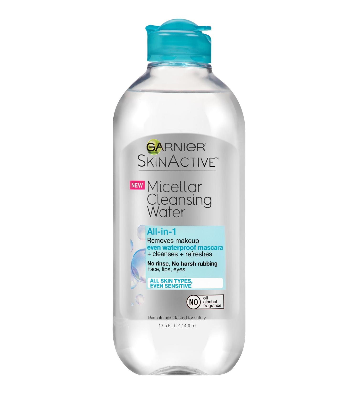 Garnier SkinActive Micellar Cleansing Water for Waterproof Makeup - 13.5 fl. oz. | All Skin Types | International Shipping Available - Buy Online on GoSupps.com