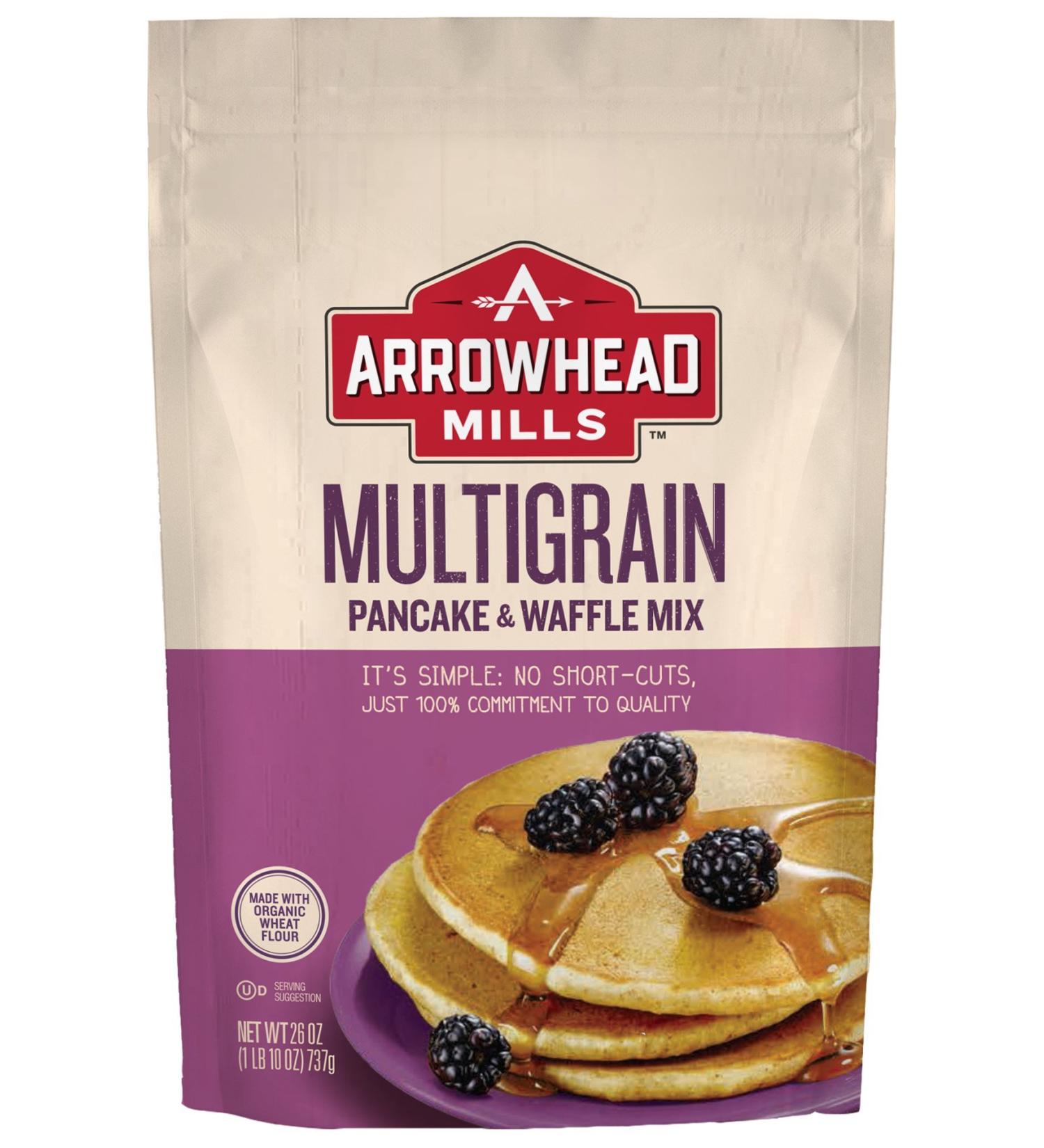 Arrowhead Mills Multigrain Pancake and Waffle Mix  26 oz. Bag (Pack of 6) - Buy Online on GoSupps.com