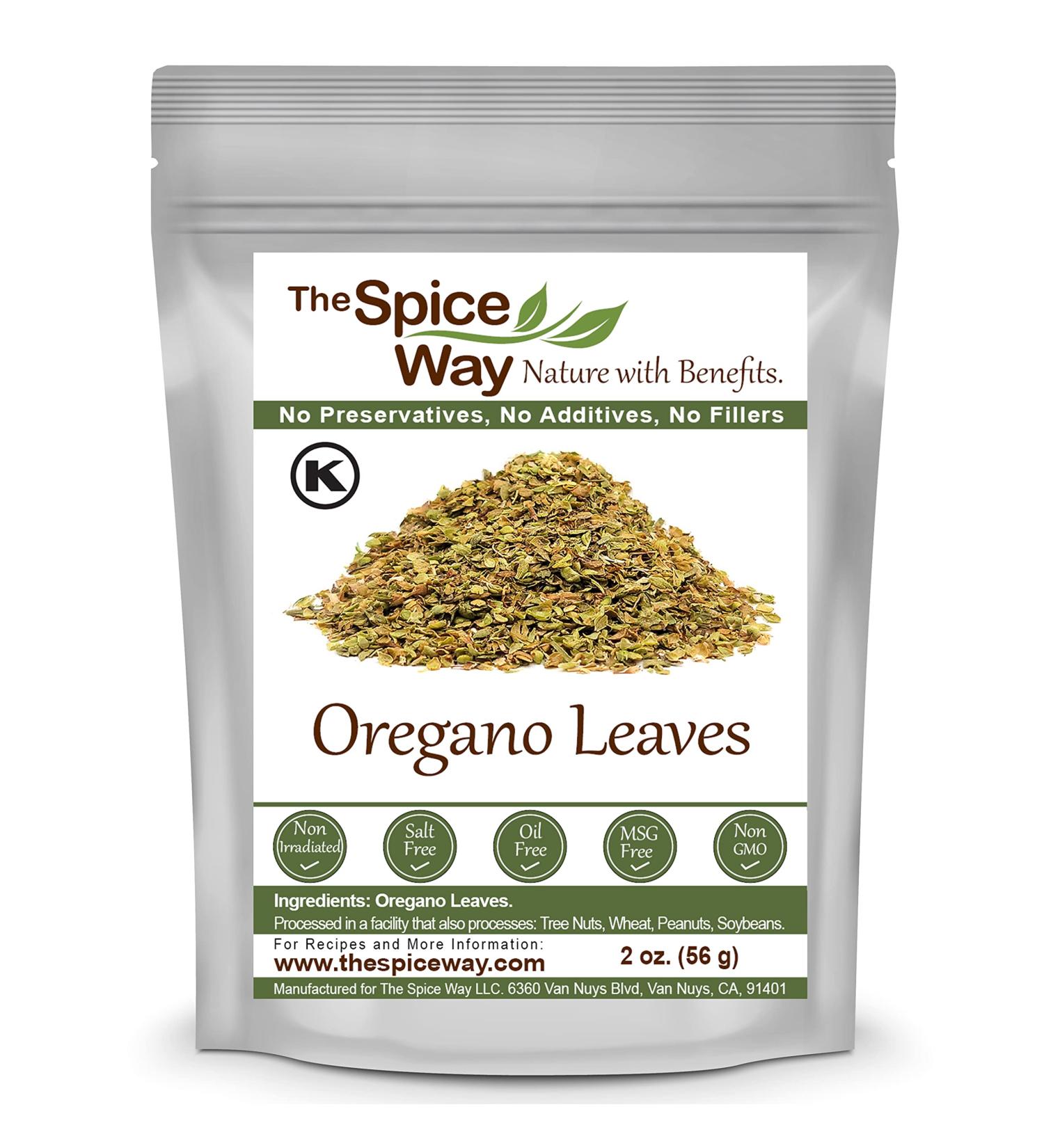 The Spice Way Oregano Leaves - 2 oz Dried Herb for Cooking & Seasoning - Buy Online on GoSupps.com