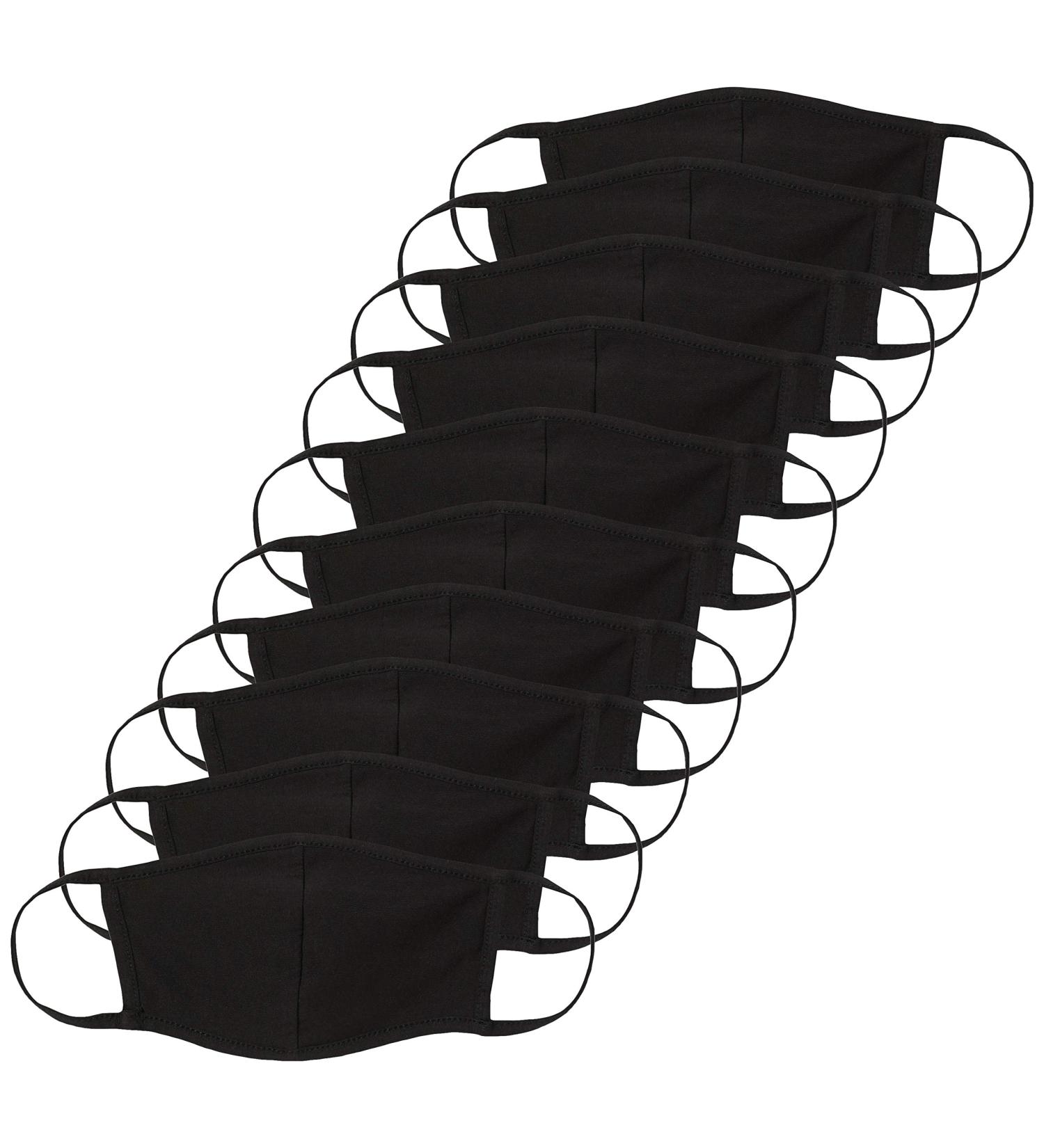 FM London Reusable Fabric Mask - 100% Cotton Black (10 Pack) | Eco-Friendly Comfortable & Stylish - Buy Online on GoSupps.com