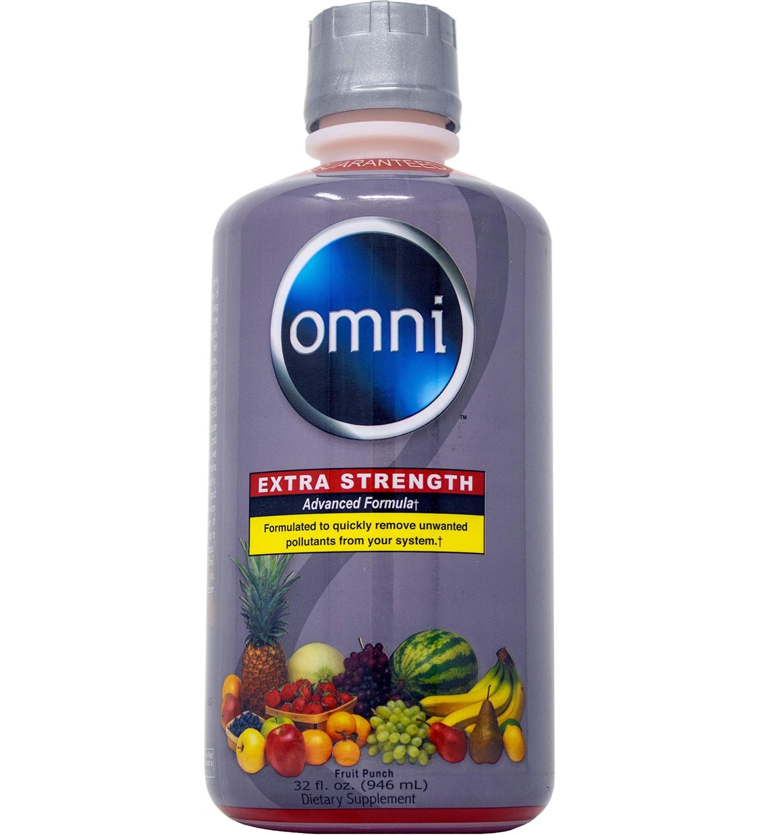 Omni Same Day Detox Cleanse Drink 32oz - Extra Strength Whole Body Detox System with Vitamins & Minerals - Fruit Punch Flavor - Buy Online on GoSupps.com