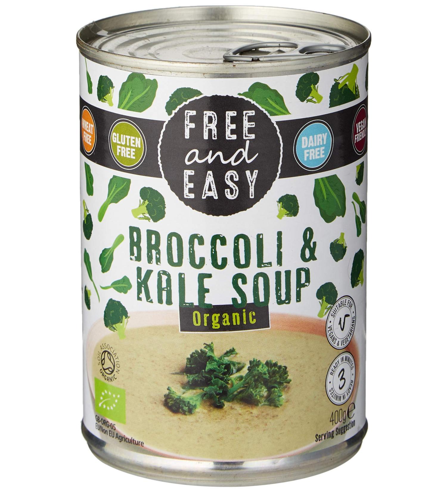 Free and Easy Organic Broccoli and Kale Soup 400 g - Buy Online on GoSupps.com