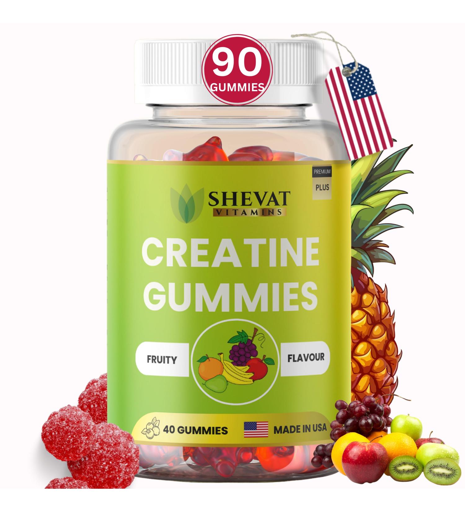 Premium Creatine Gummies for Men & Women Supports Muscle Growth Recovery & Performance 40 Chewable Gummies with Fast Absorption & No Melting Formula - Buy Online on GoSupps.com