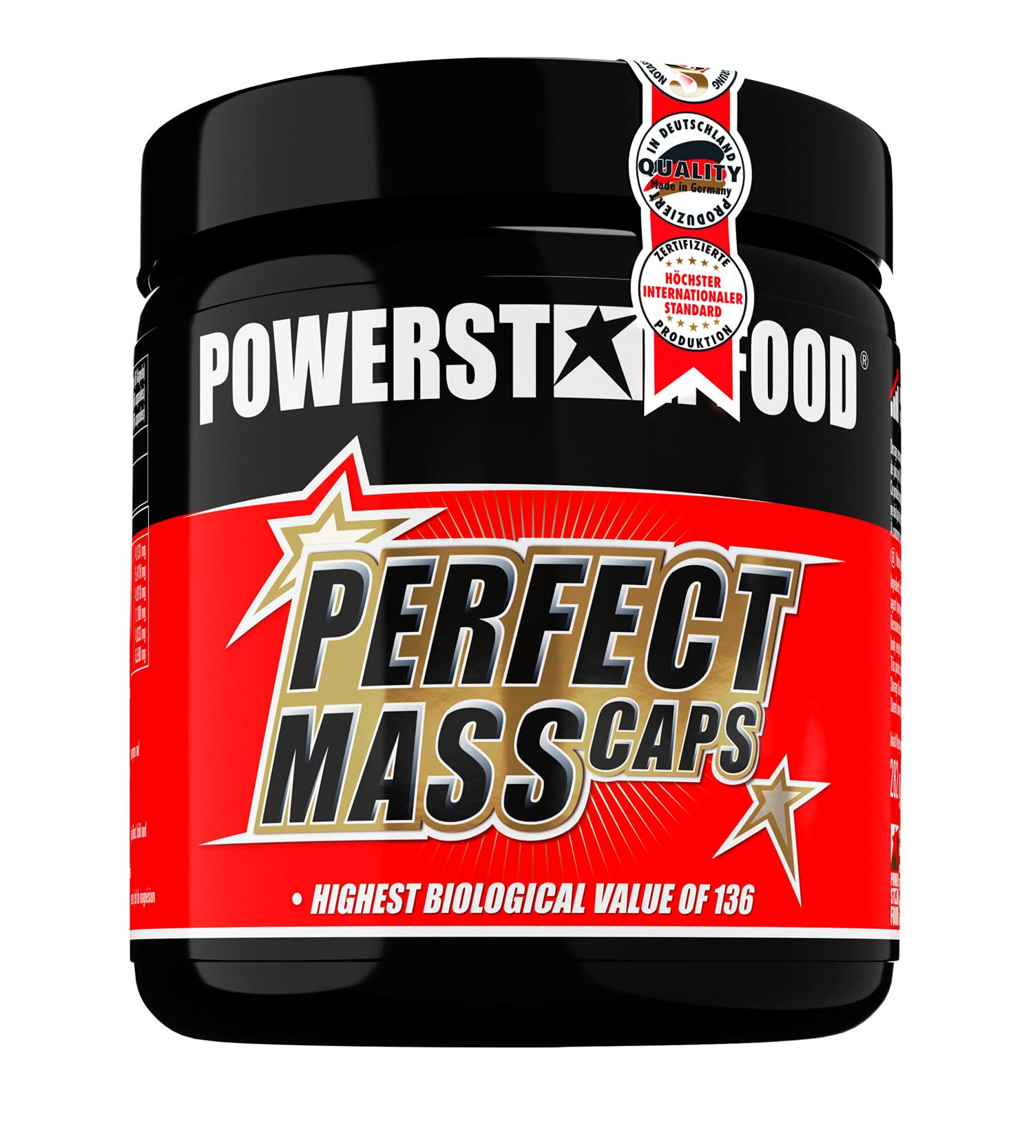 Perfect Mass Caps - High Dose Amino Acids Complex | 18 Essential Amino Acids for Muscle Building | 300 Premium Capsules - Made in Germany - Buy Online on GoSupps.com